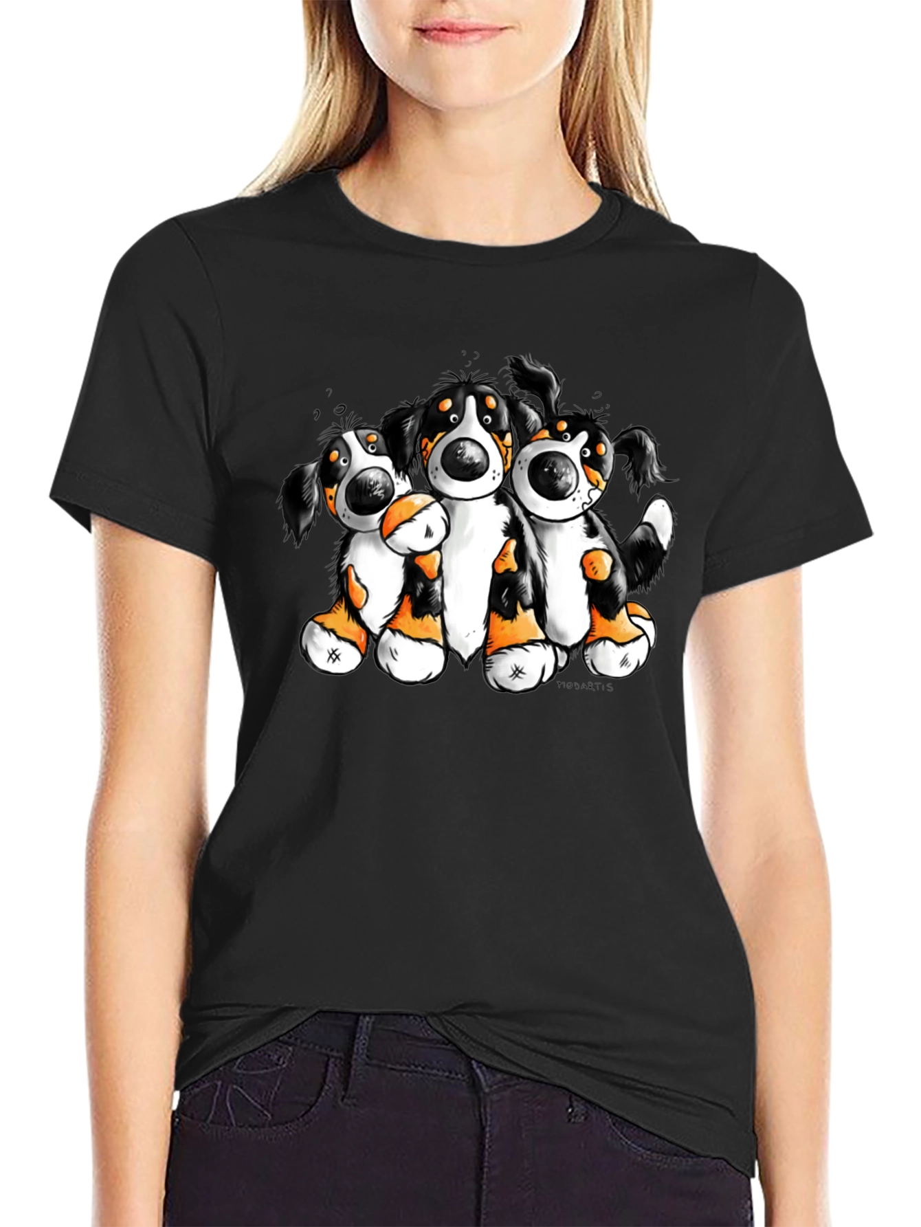 Cartoon Bernese Mountain Dog T-Shirt