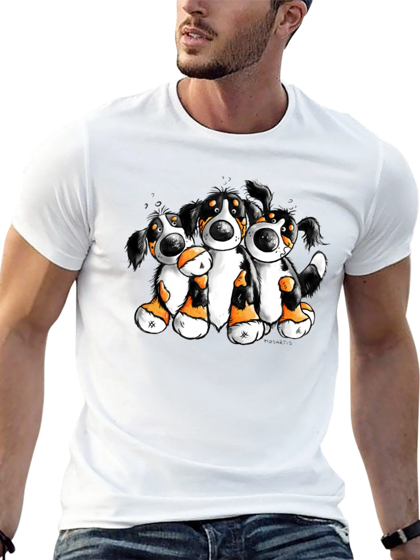 Cartoon Bernese Mountain Dog T-Shirt