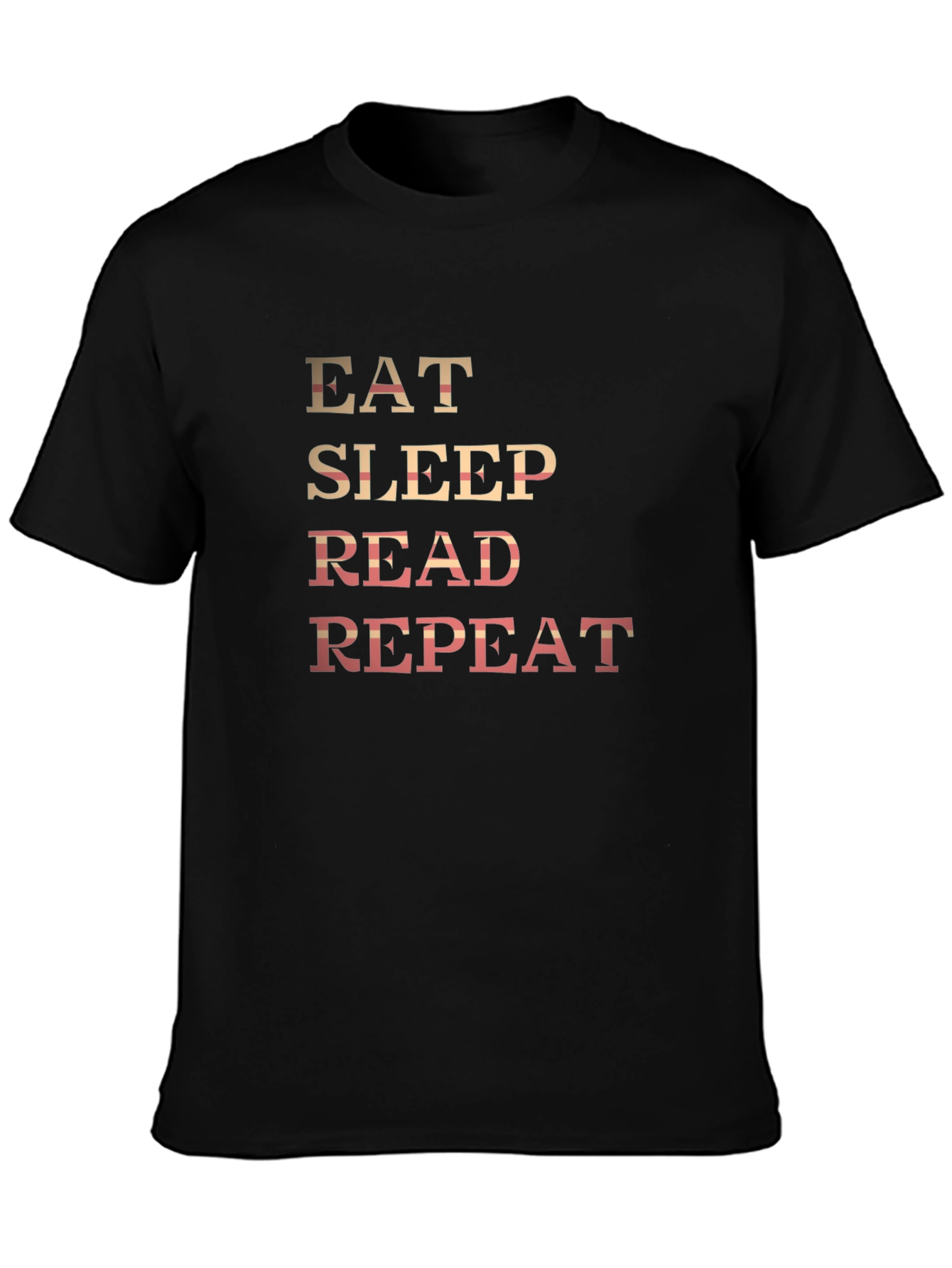 Eat Sleep Read Repeat Graphic Tee - Black