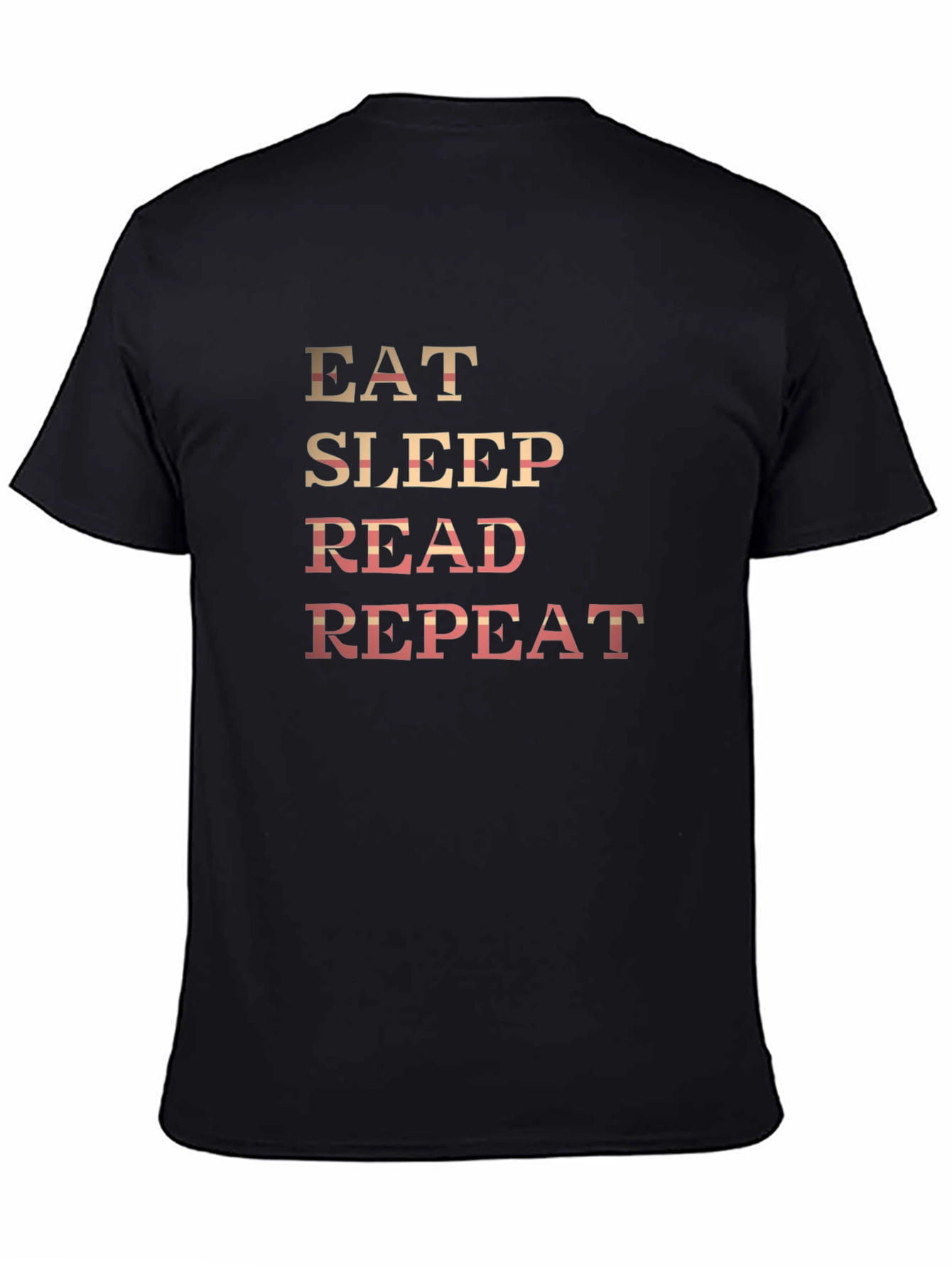 Eat Sleep Read Repeat Graphic Tee - Black