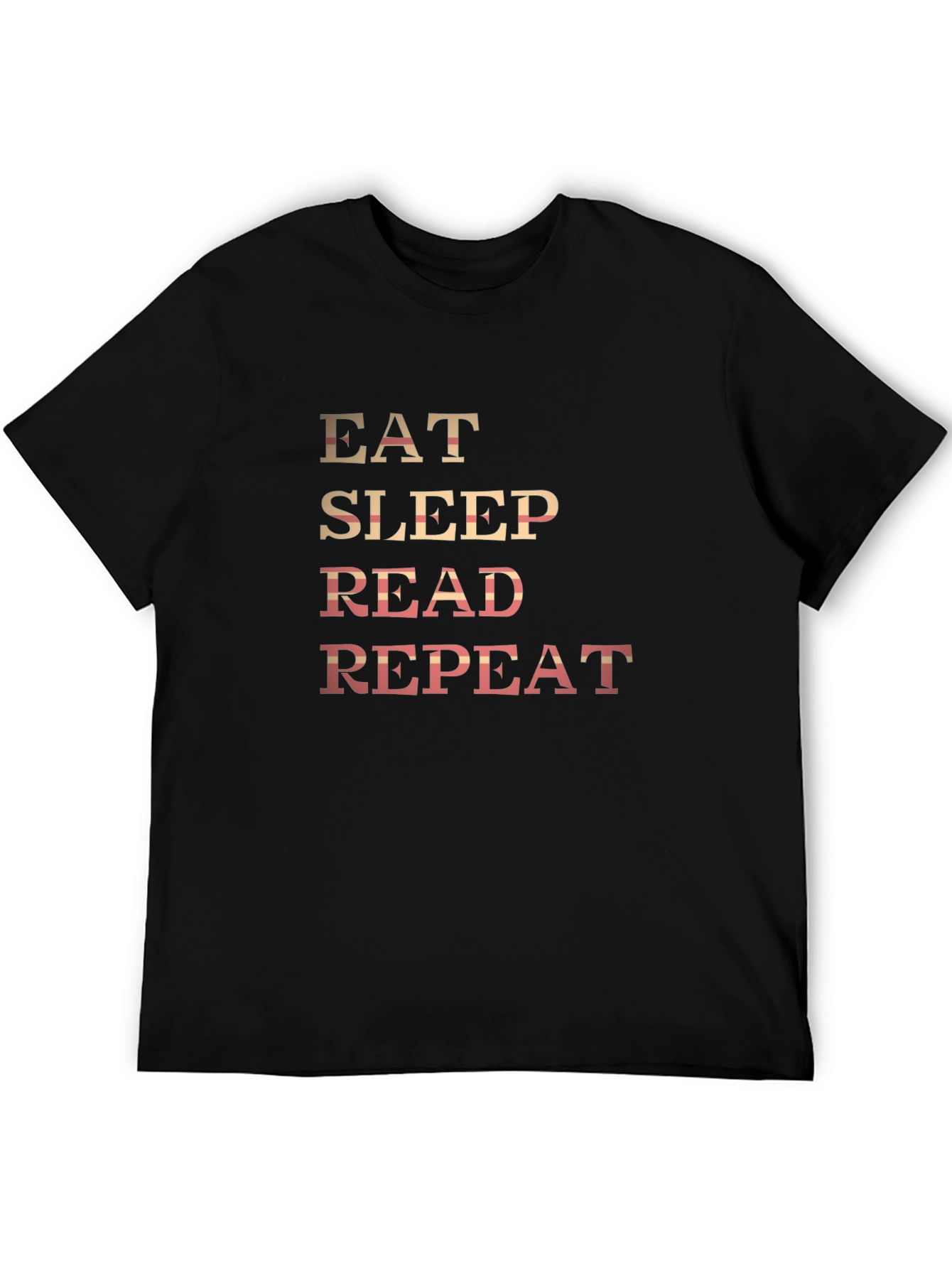 Eat Sleep Read Repeat Graphic Tee - Black