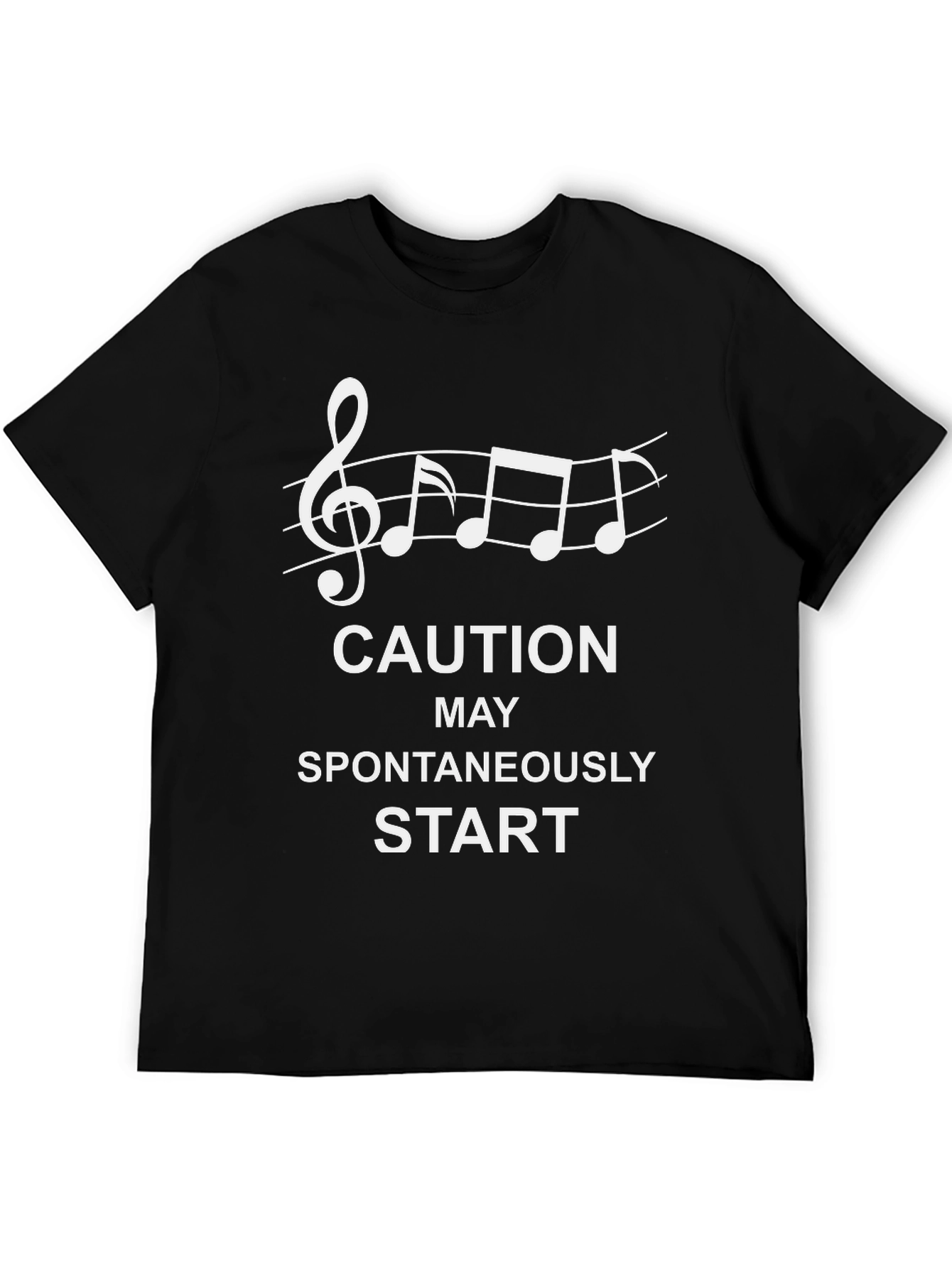 Caution May Spontaneously Start Music T-Shirt