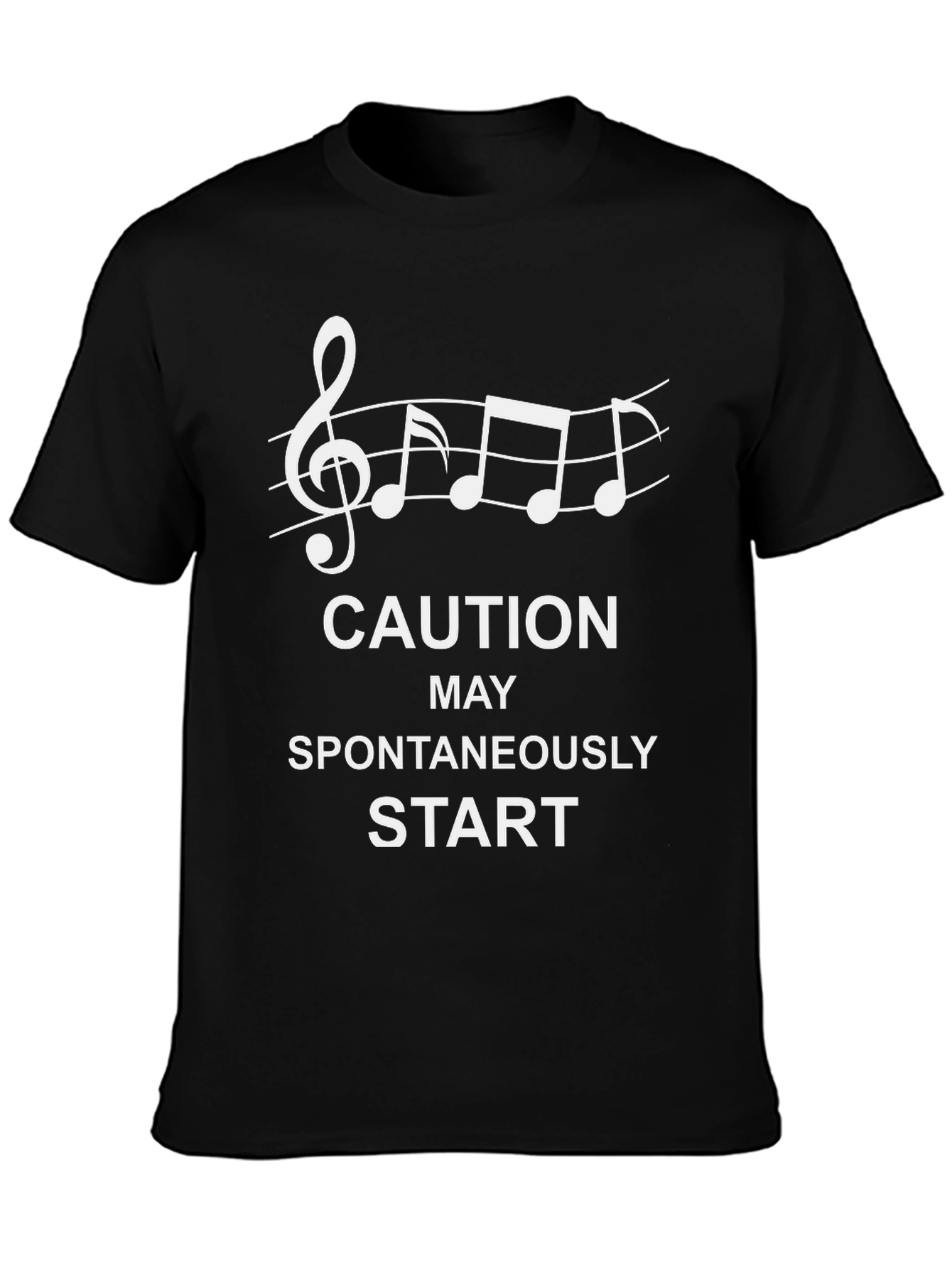 Caution May Spontaneously Start Music T-Shirt