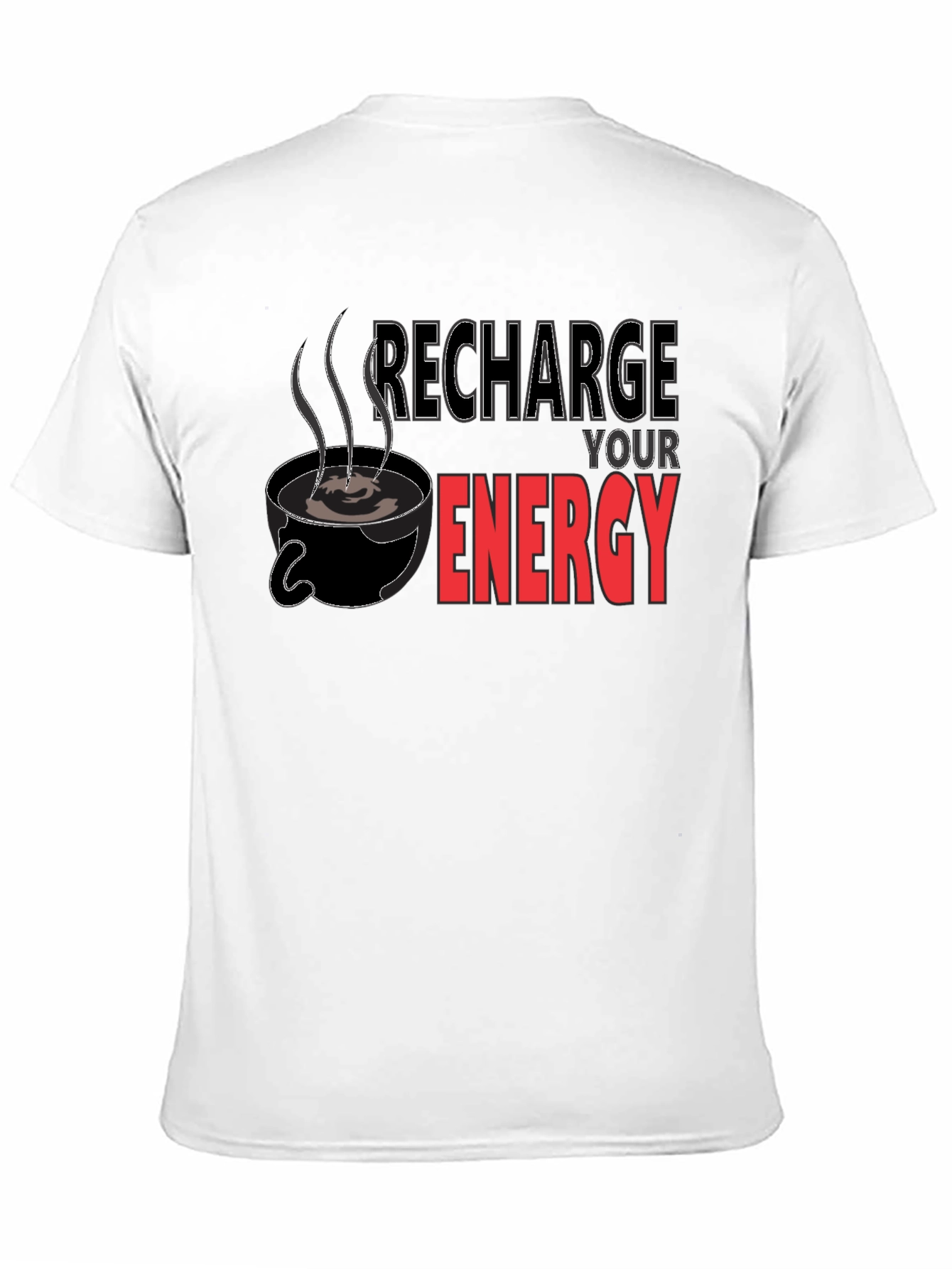 Recharge Your Energy Black T-Shirt