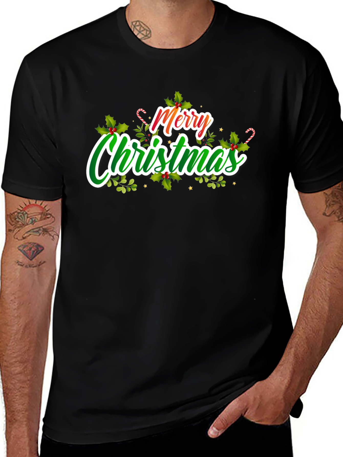 Festive Merry Christmas Graphic Tee