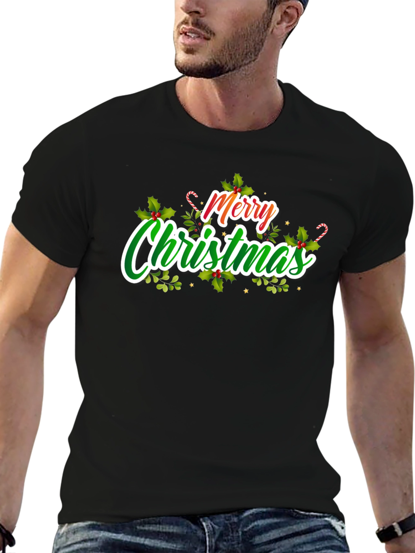 Festive Merry Christmas Graphic Tee