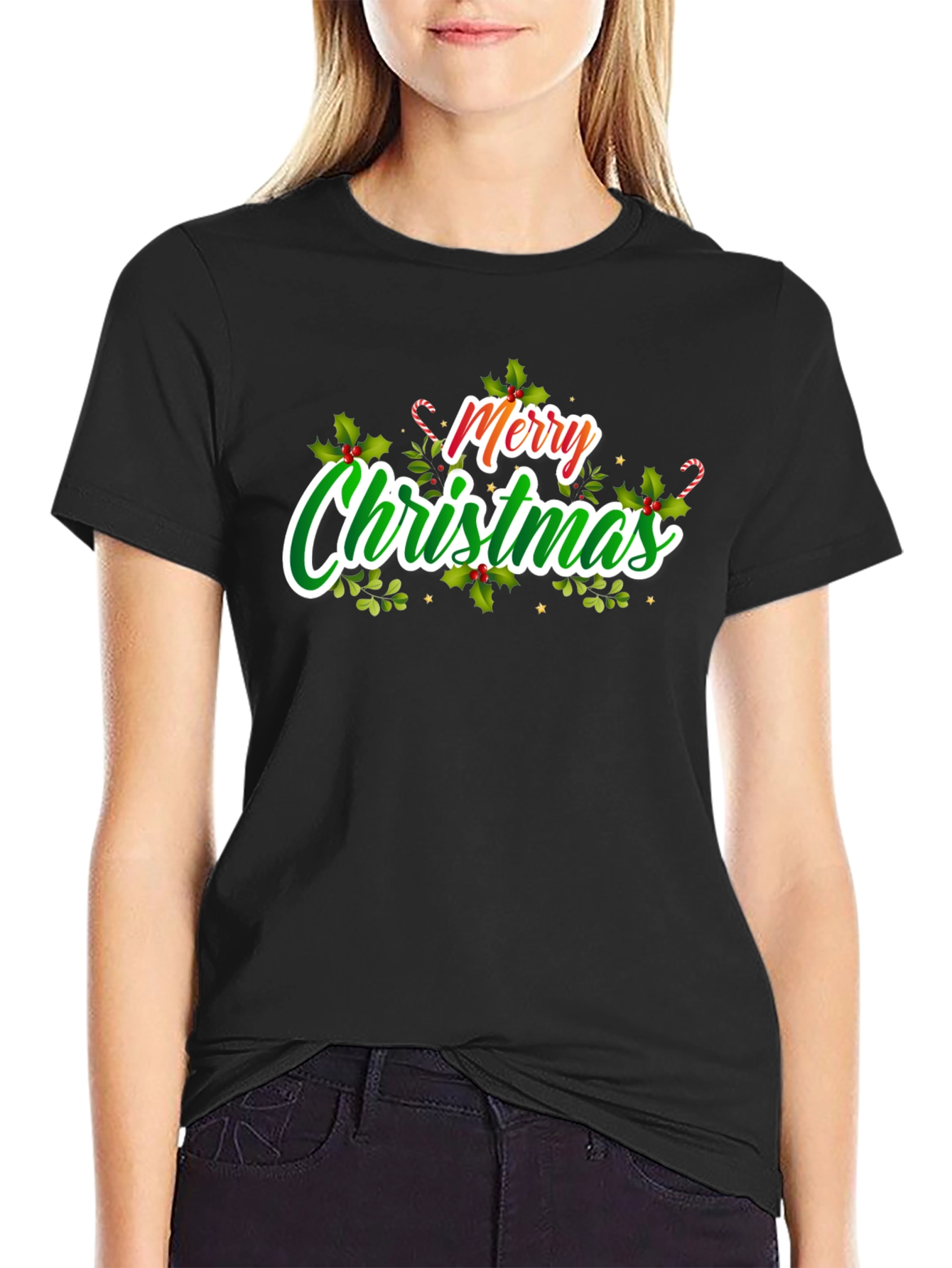 Festive Merry Christmas Graphic Tee