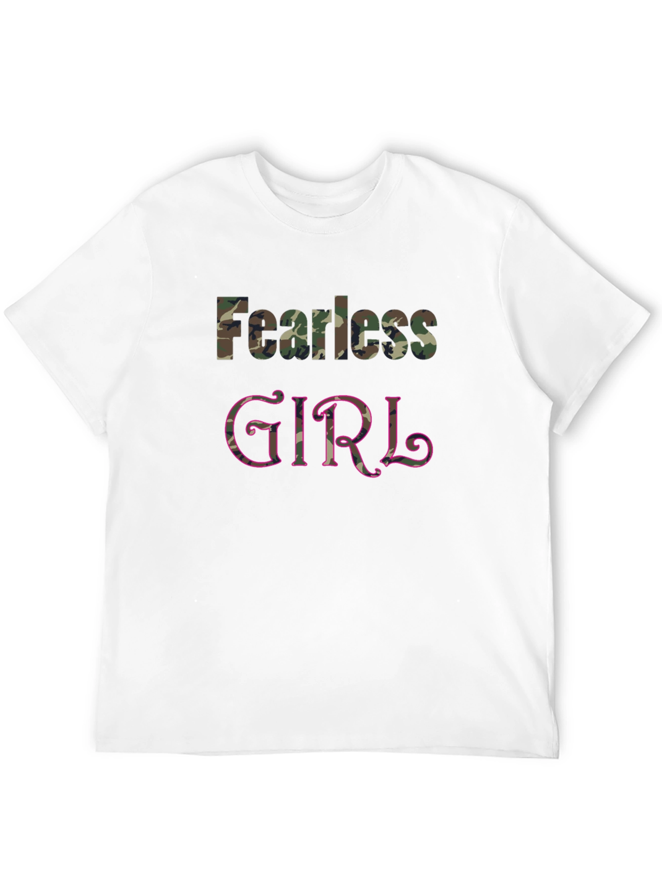 Fearless Girl Camo Graphic T-Shirt