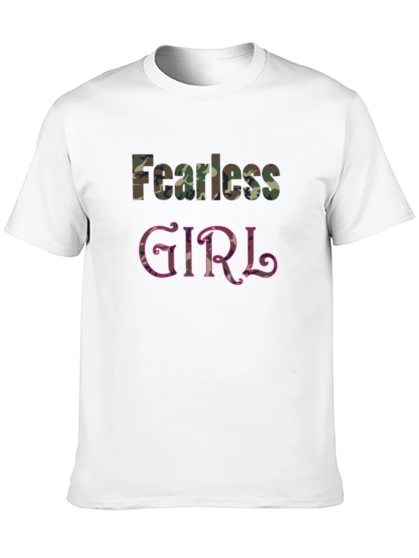 Fearless Girl Camo Graphic T-Shirt