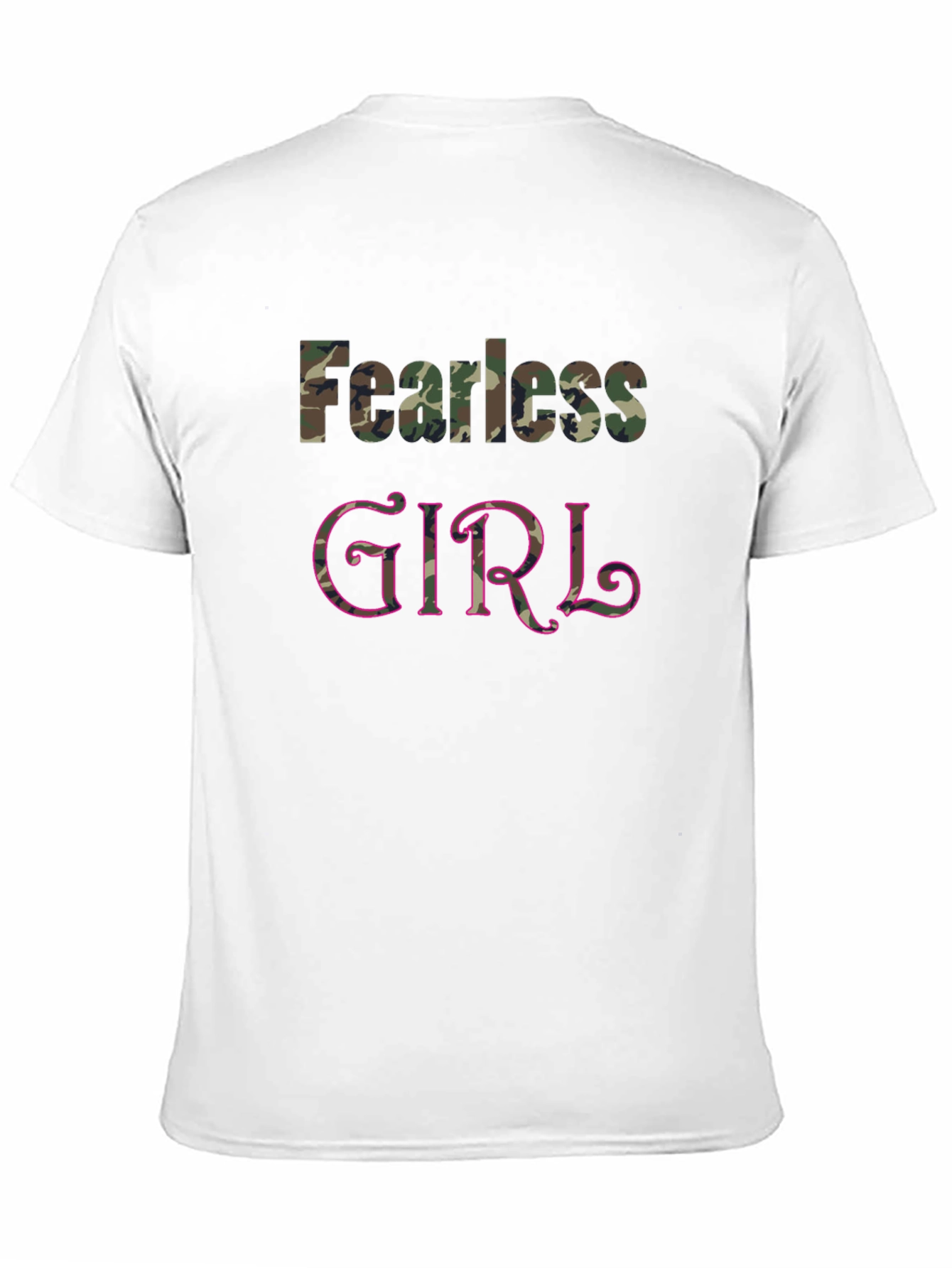 Fearless Girl Camo Graphic T-Shirt