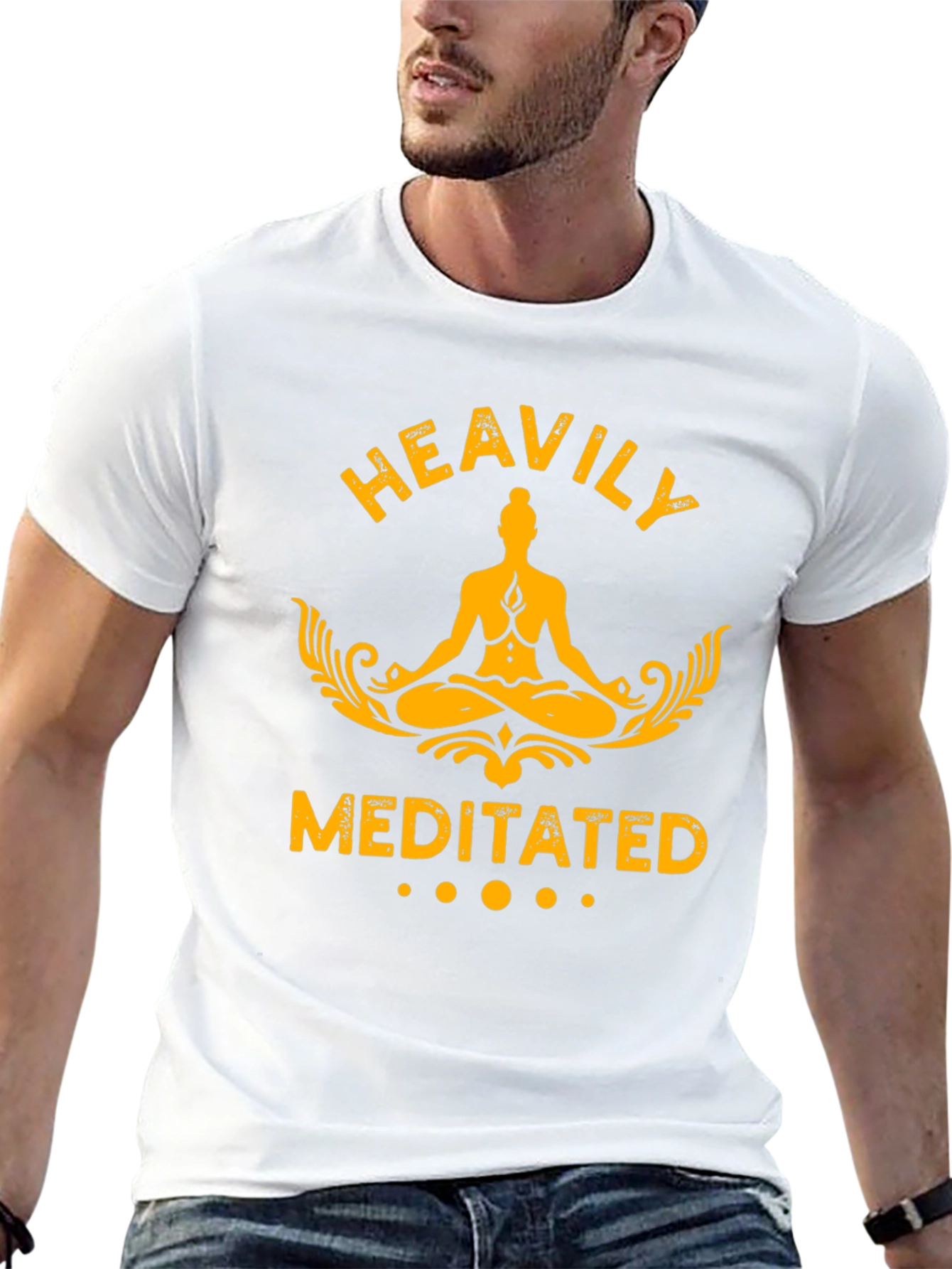 Heavily Meditated Graphic T-Shirt - Black