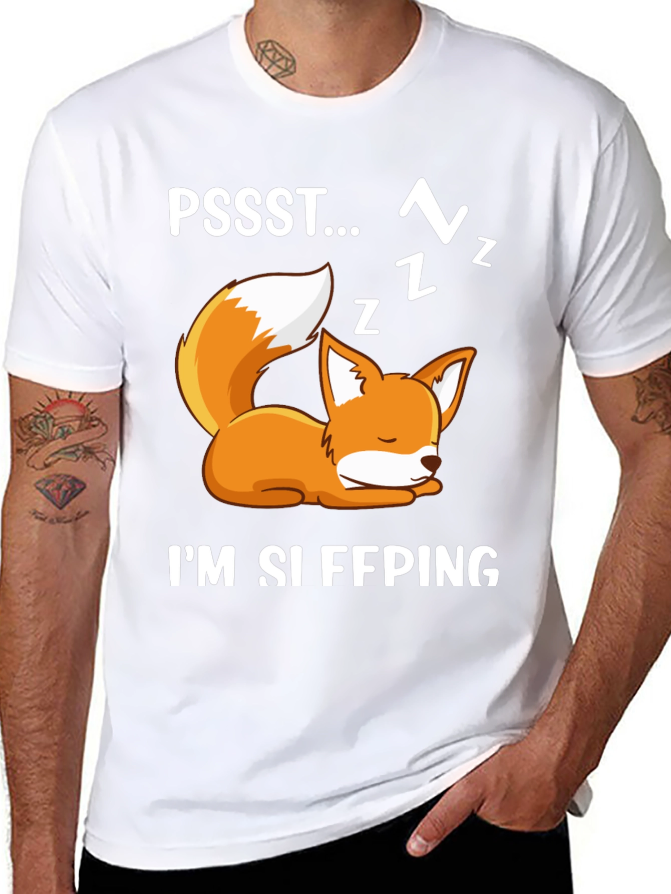 Cute Fox Sleeping Graphic T-Shirt