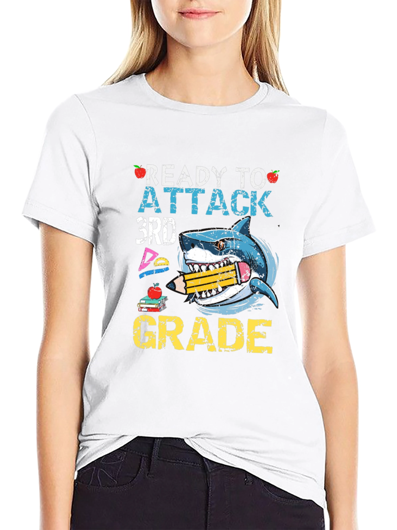 Ready to Attack 3rd Grade Shark T-Shirt