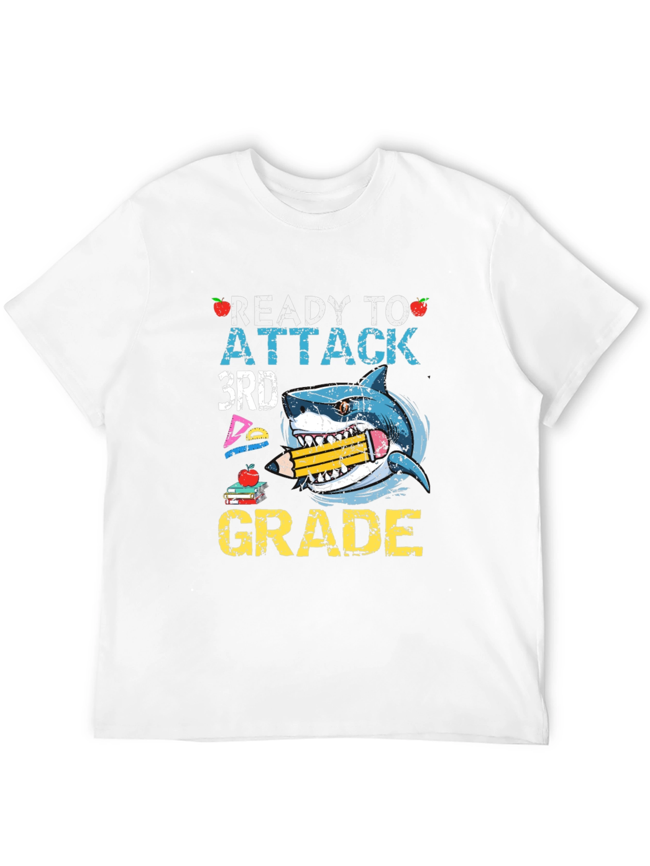Ready to Attack 3rd Grade Shark T-Shirt
