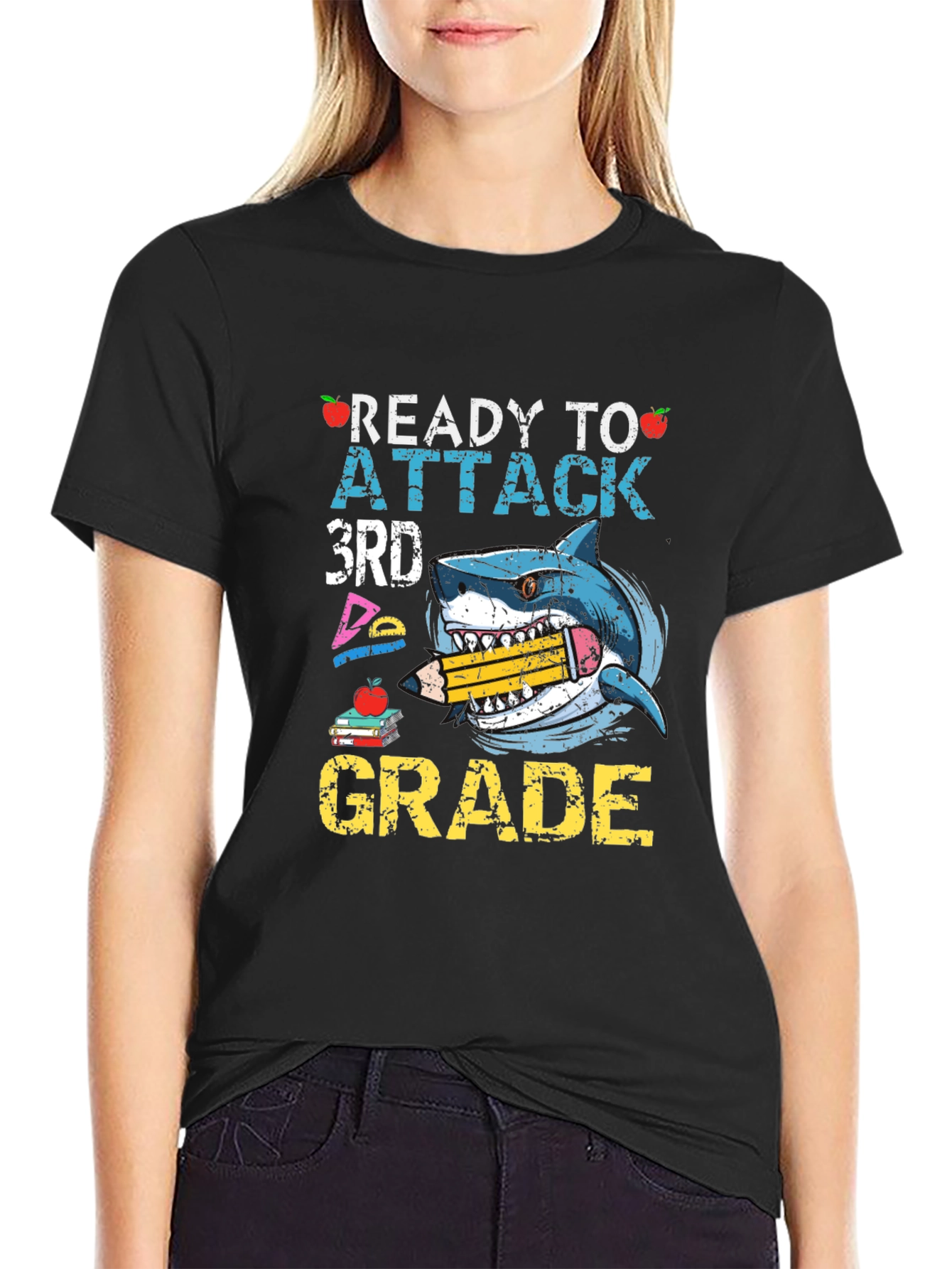 Ready to Attack 3rd Grade Shark T-Shirt