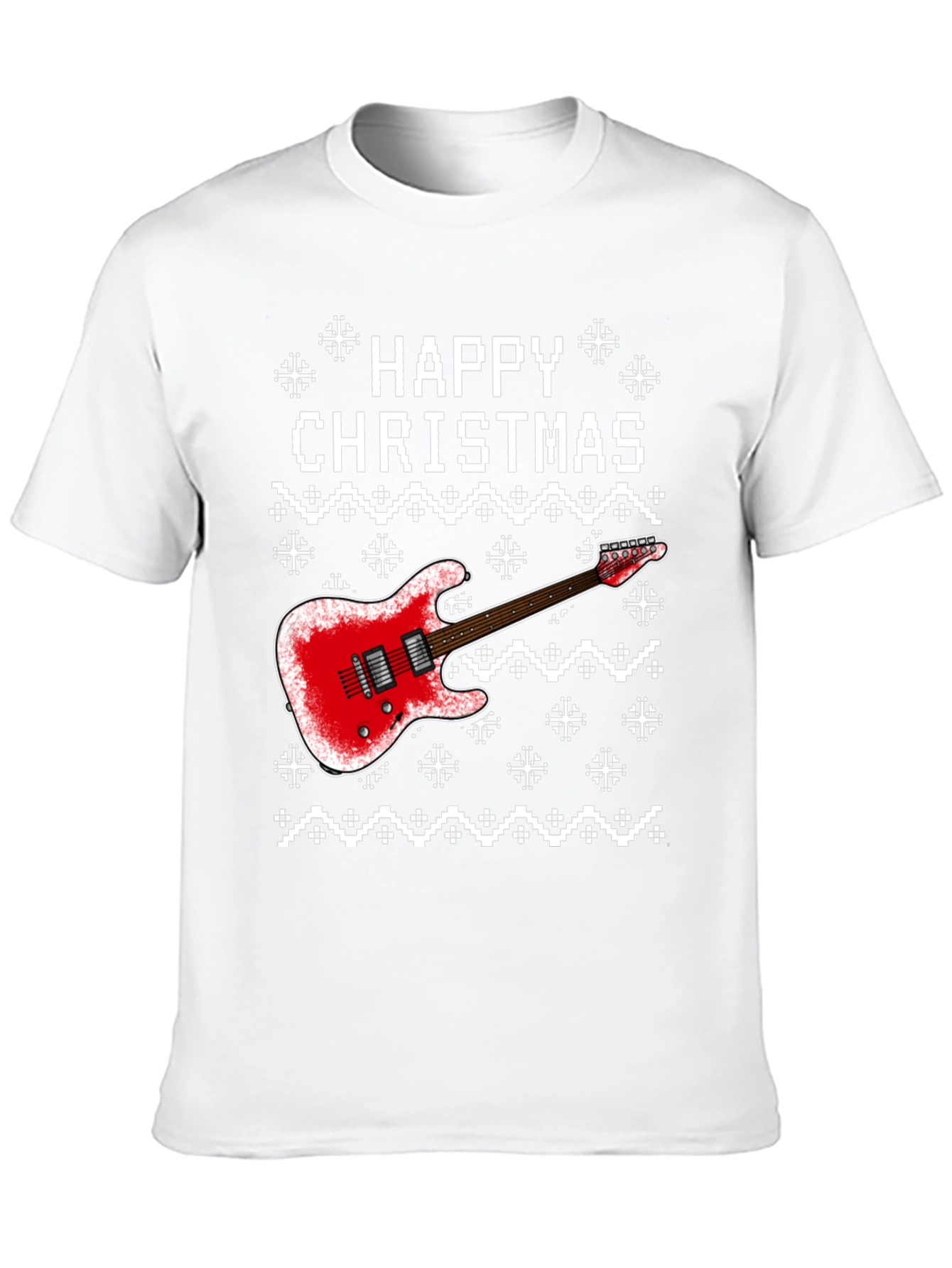 Happy Christmas Guitar Graphic Tee
