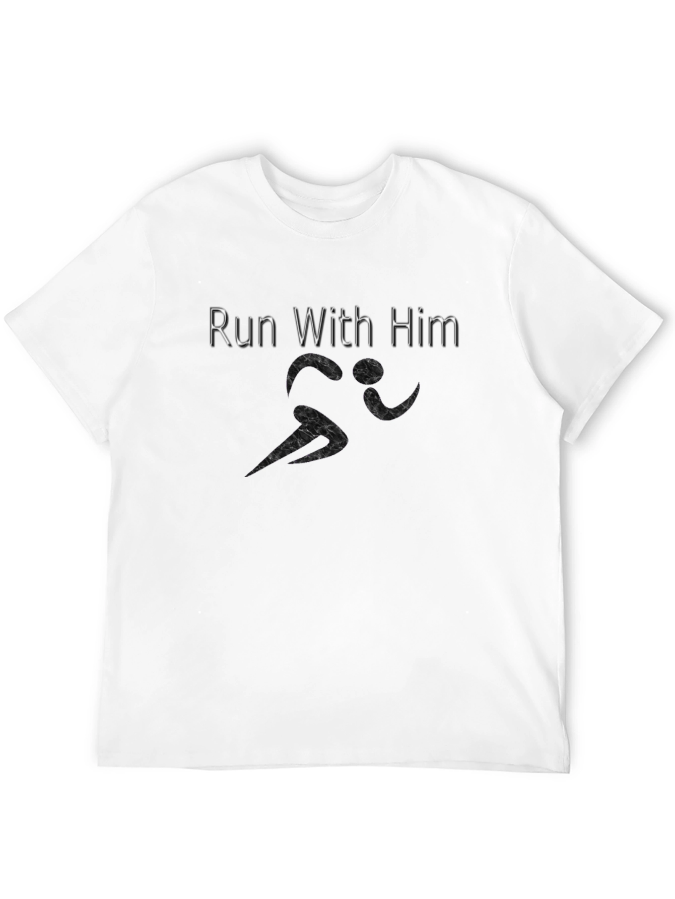 Run With Him Black Graphic Tee