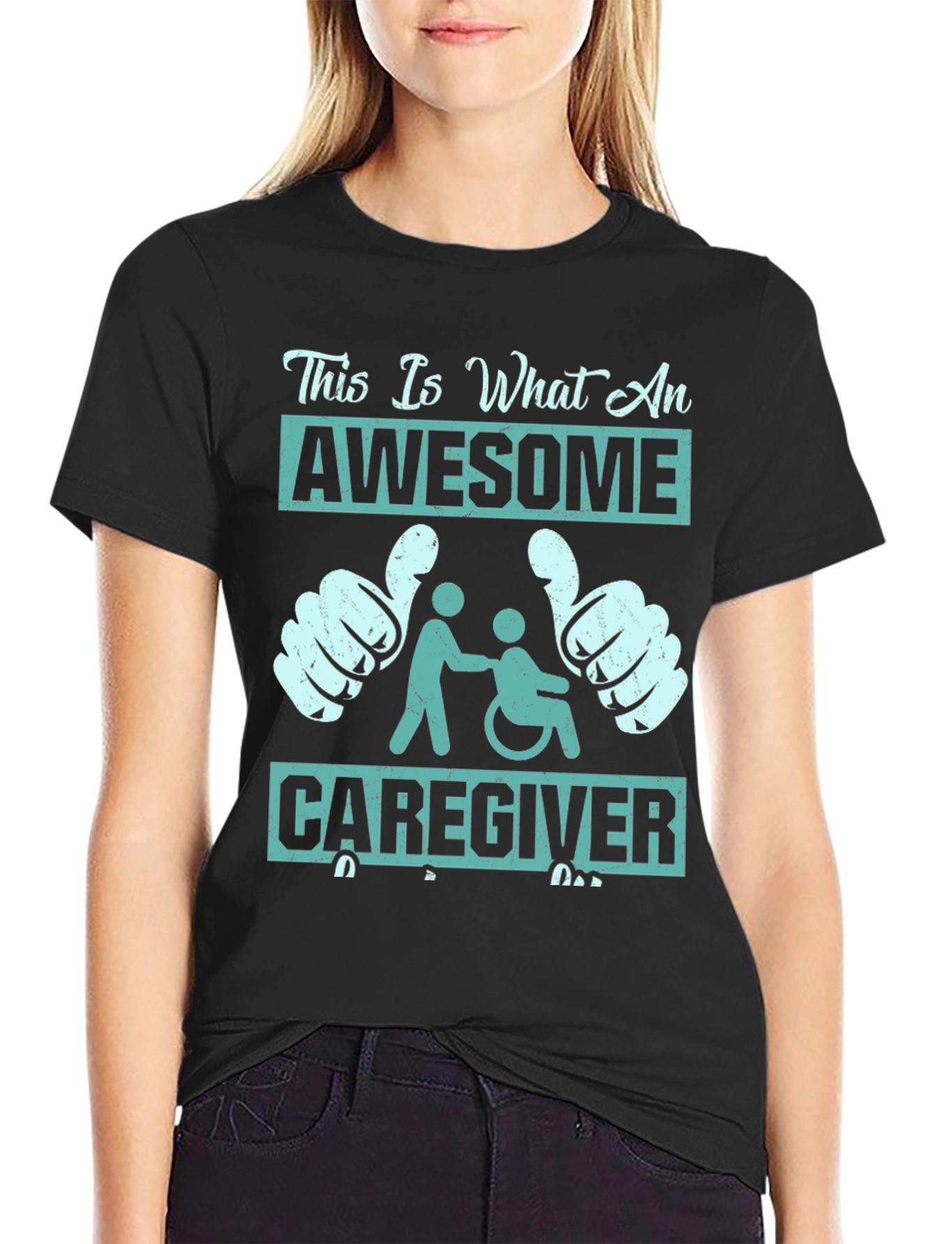 Awesome Caregiver T-Shirt - Support & Appreciation