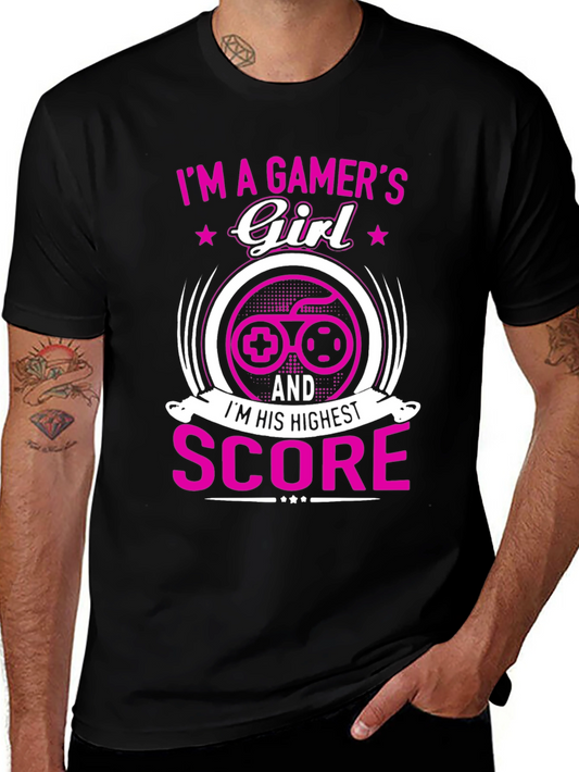 Gamers Girl T-Shirt - Im His Highest Score Tee