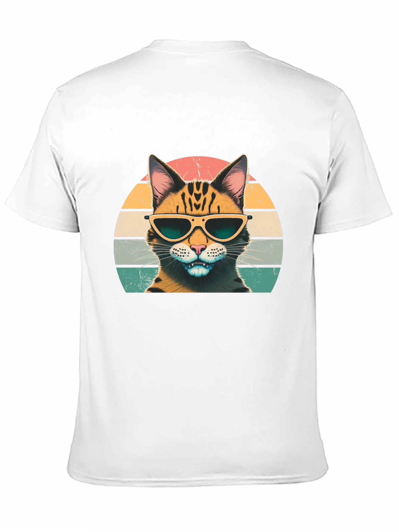 Cool Cat Graphic Tee - Retro Style