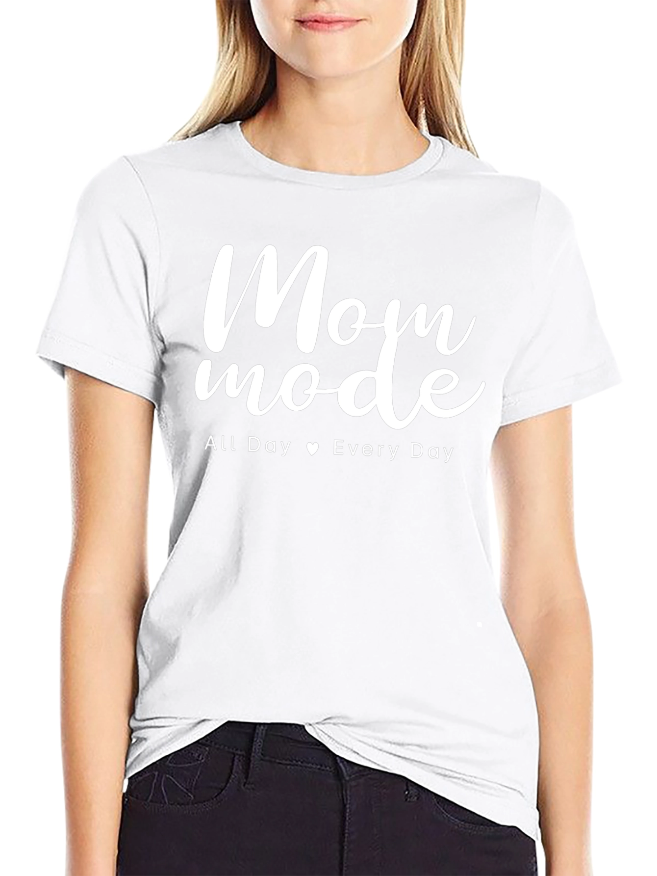 Mom Mode All Day Every Day Black T-Shirt