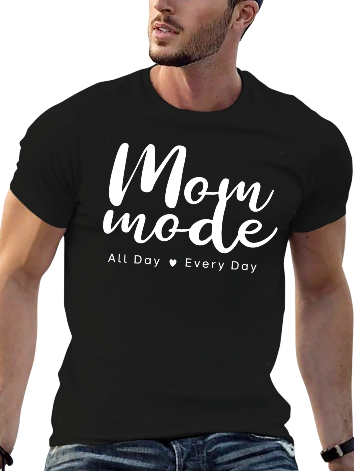 Mom Mode All Day Every Day Black T-Shirt