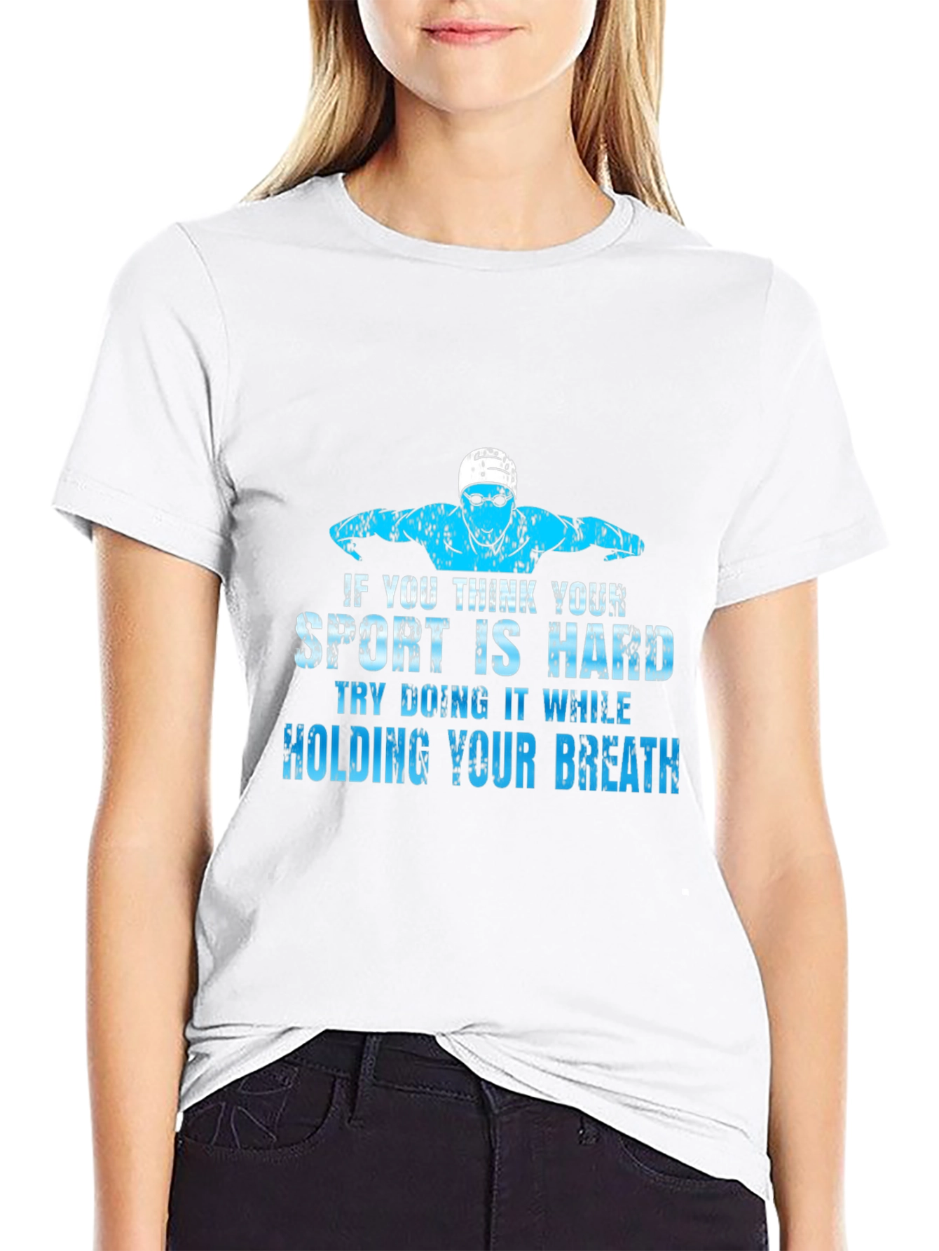 Funny Swimming T-Shirt - Holding Your Breath Sport