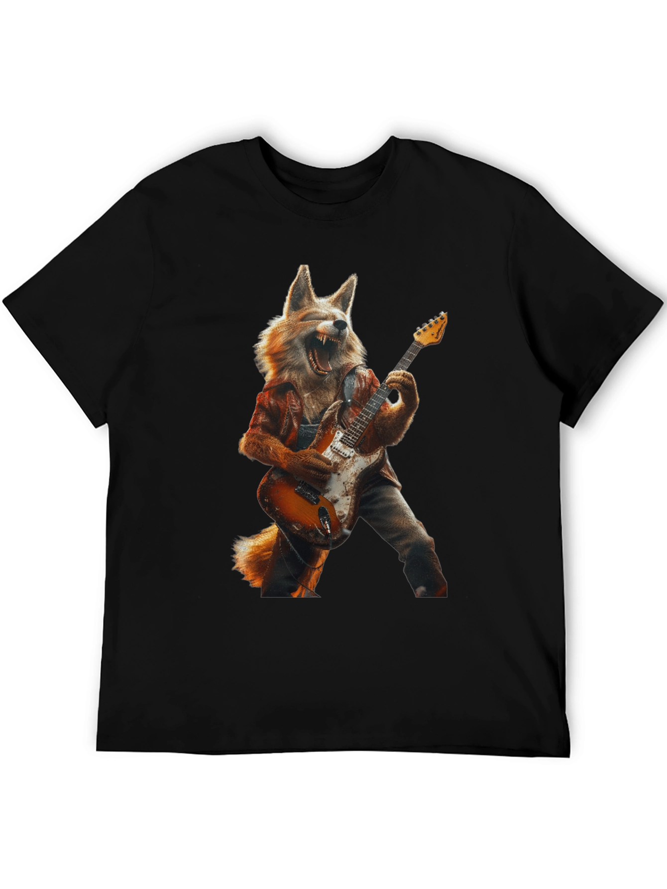 Fox Guitarist Graphic Tee - Rock On!