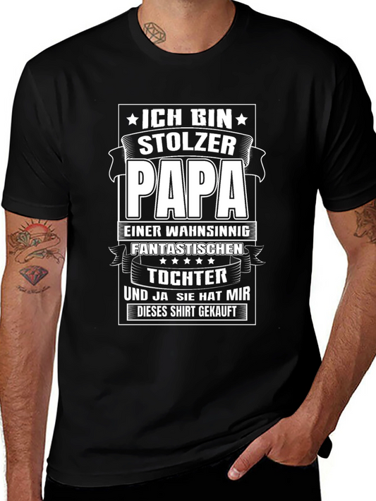 Proud Papa T-Shirt - German Fathers Day Gift