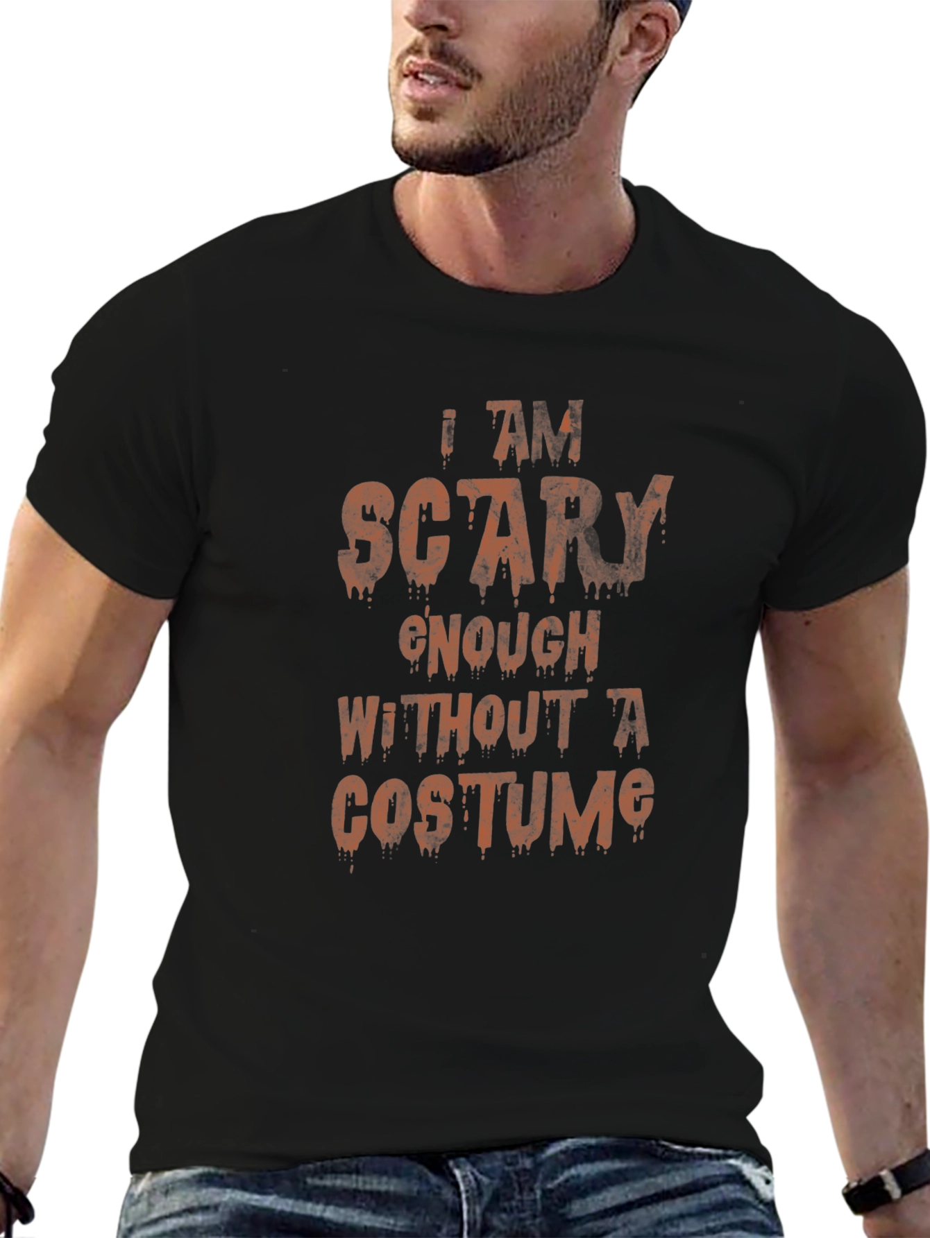 Scary Enough Halloween T-Shirt - Costume Alternative