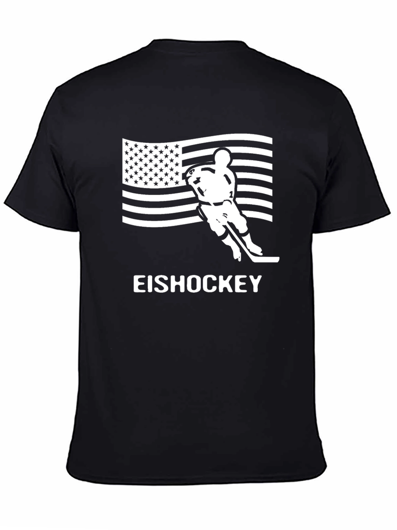 Ice Hockey USA Flag T-Shirt