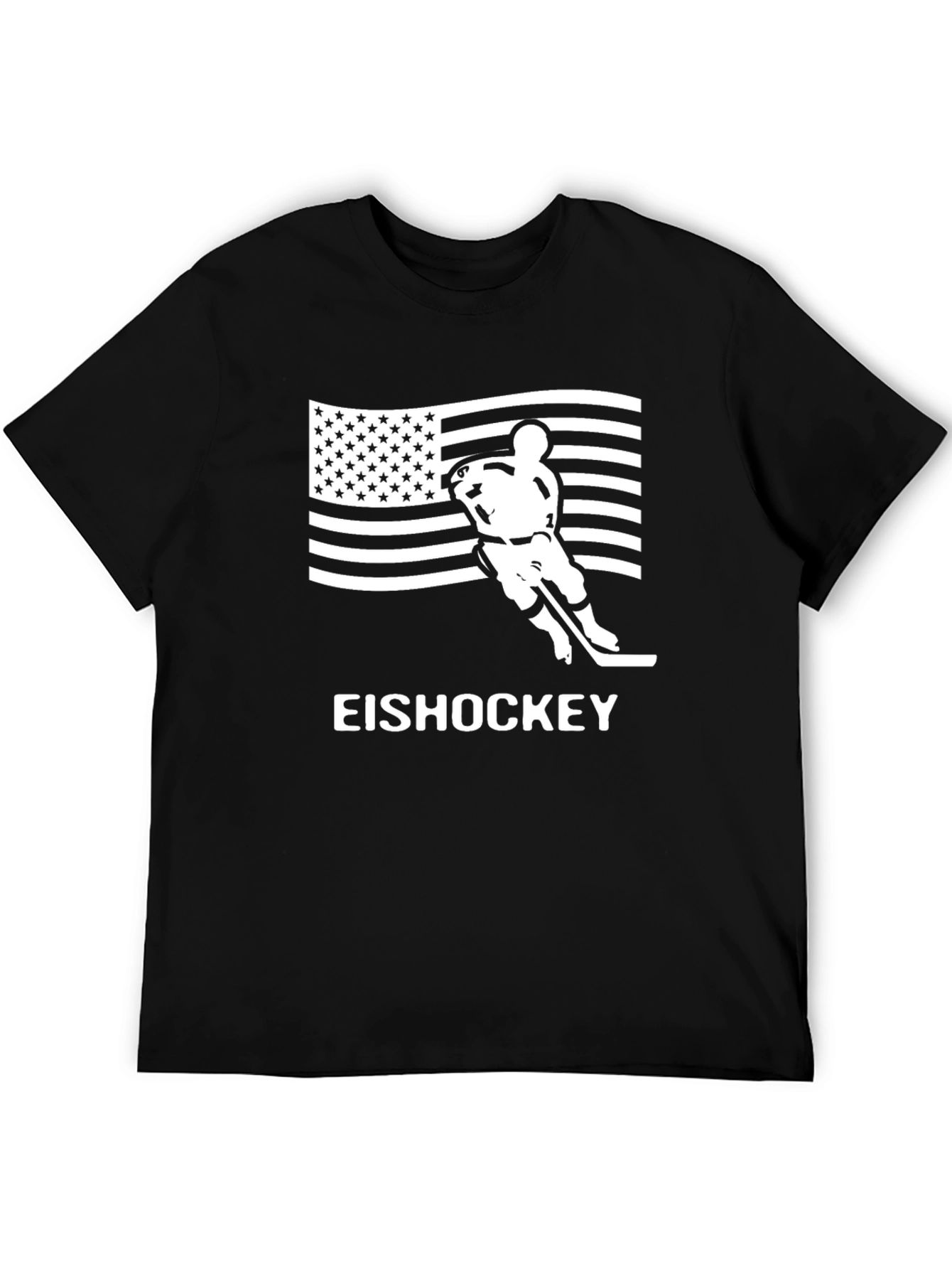 Ice Hockey USA Flag T-Shirt
