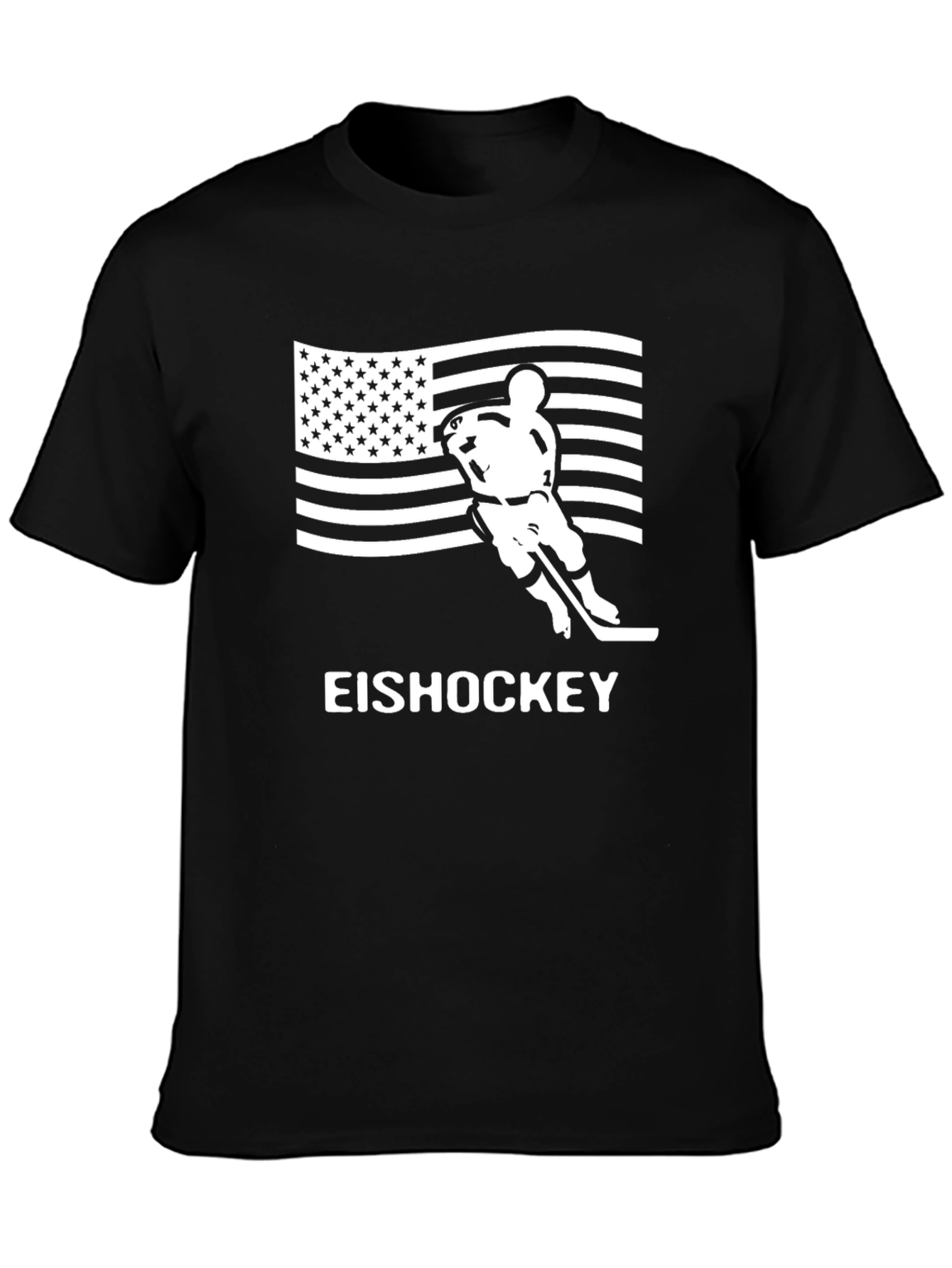 Ice Hockey USA Flag T-Shirt