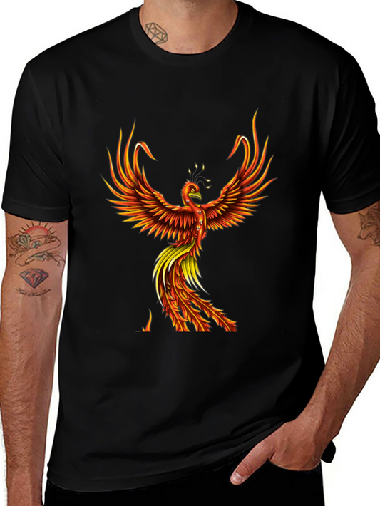 Phoenix Graphic T-Shirt - Fiery Bird Design