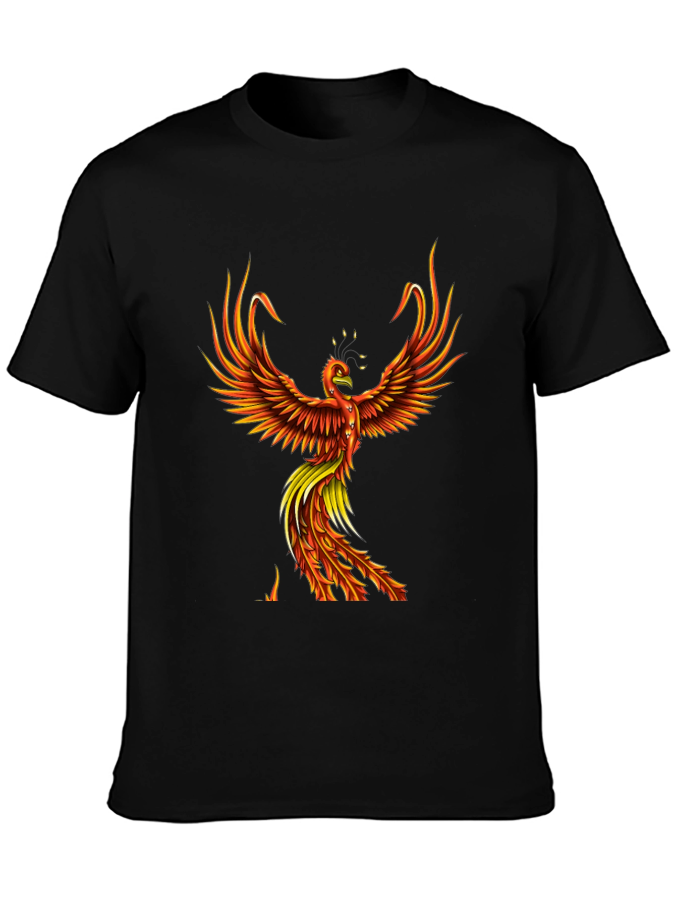 Phoenix Graphic T-Shirt - Fiery Bird Design