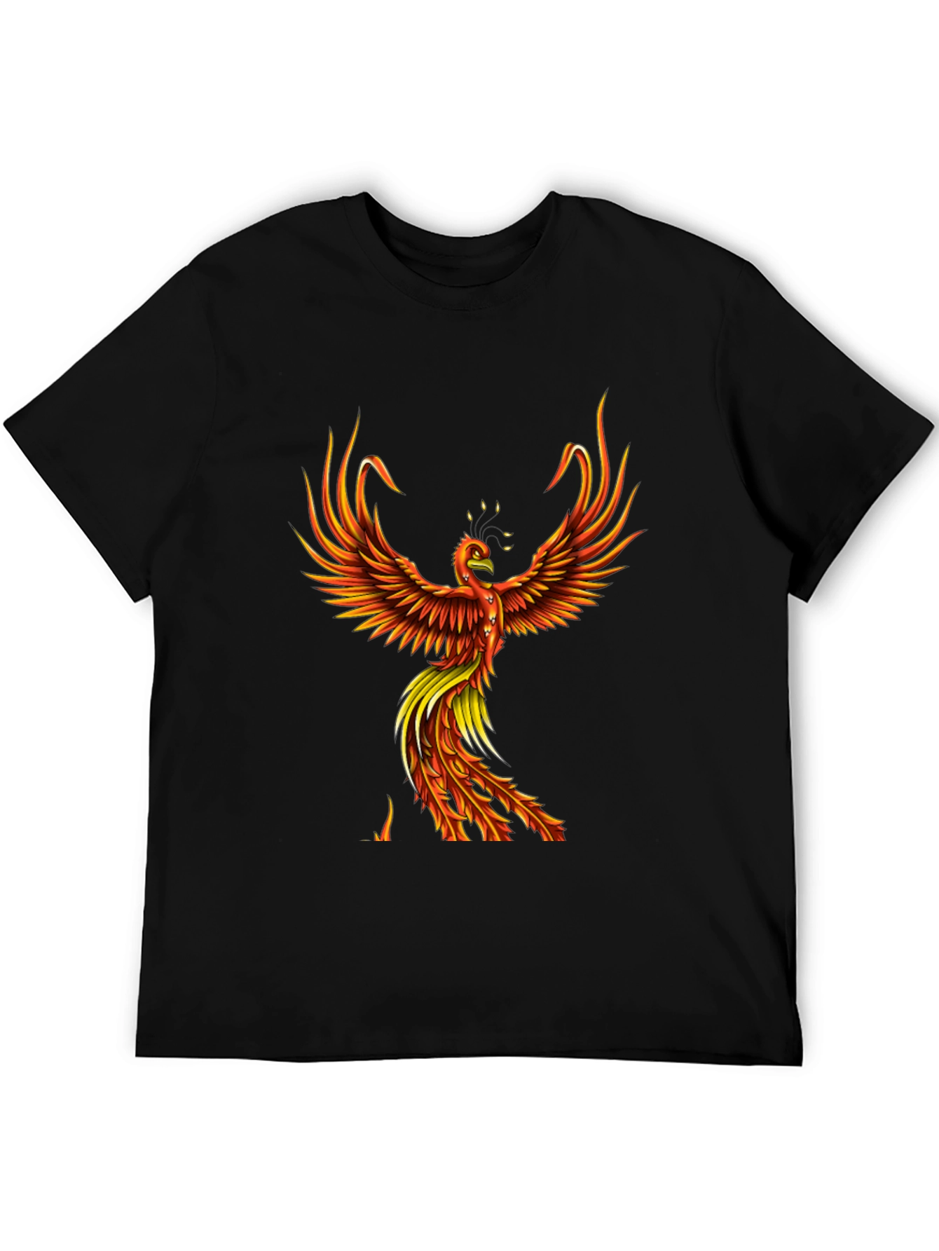 Phoenix Graphic T-Shirt - Fiery Bird Design