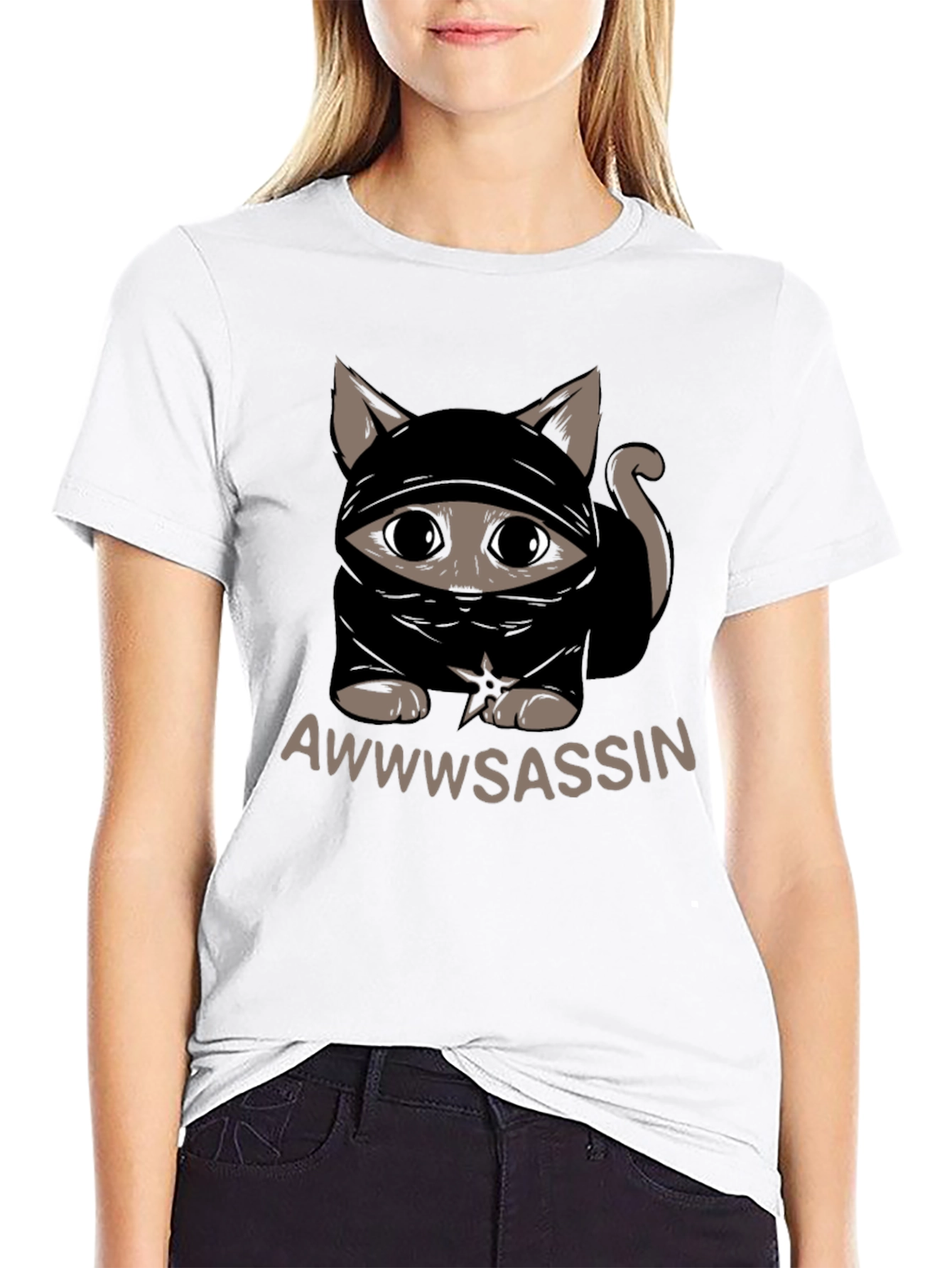 Awwwsassin Ninja Cat T-Shirt