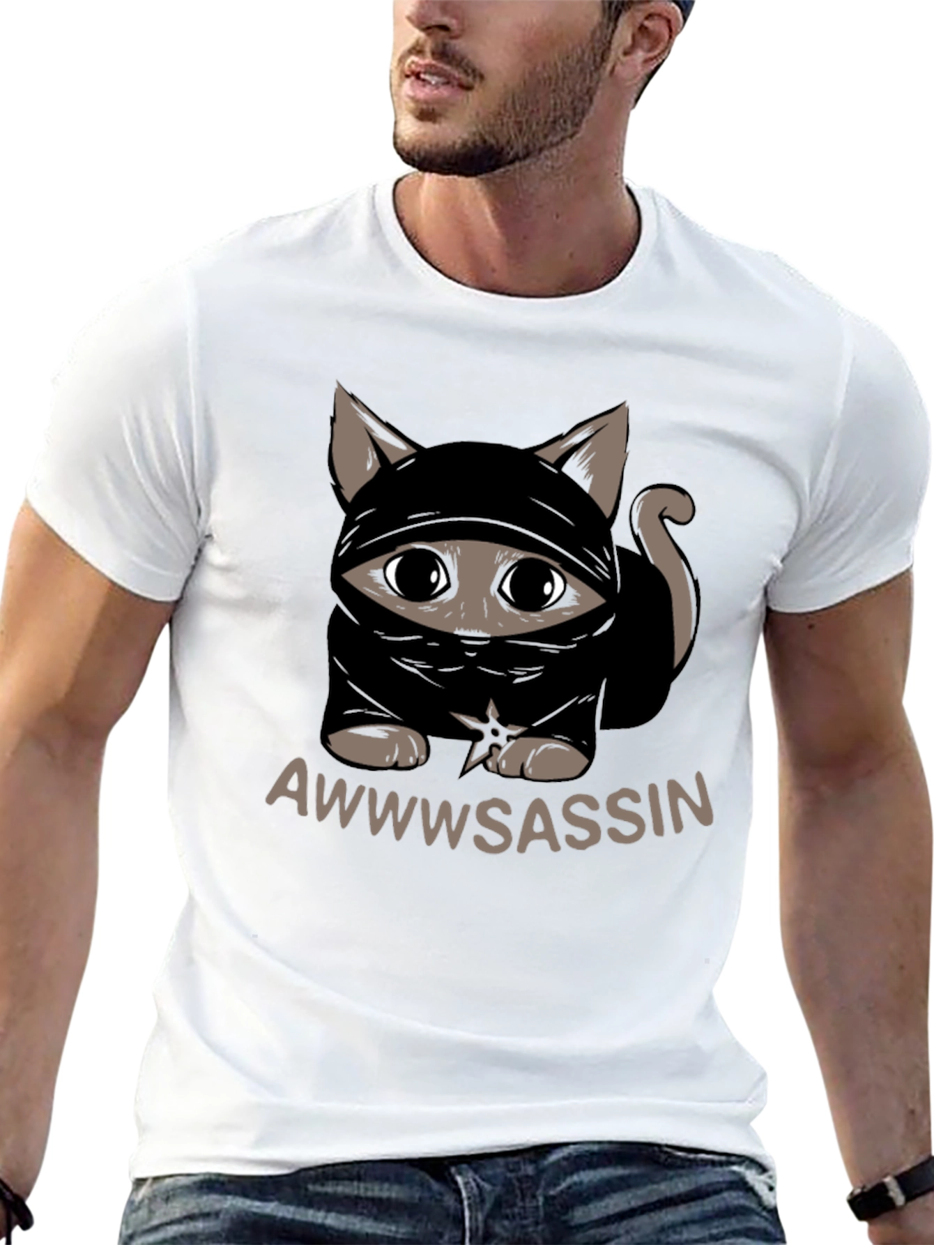Awwwsassin Ninja Cat T-Shirt