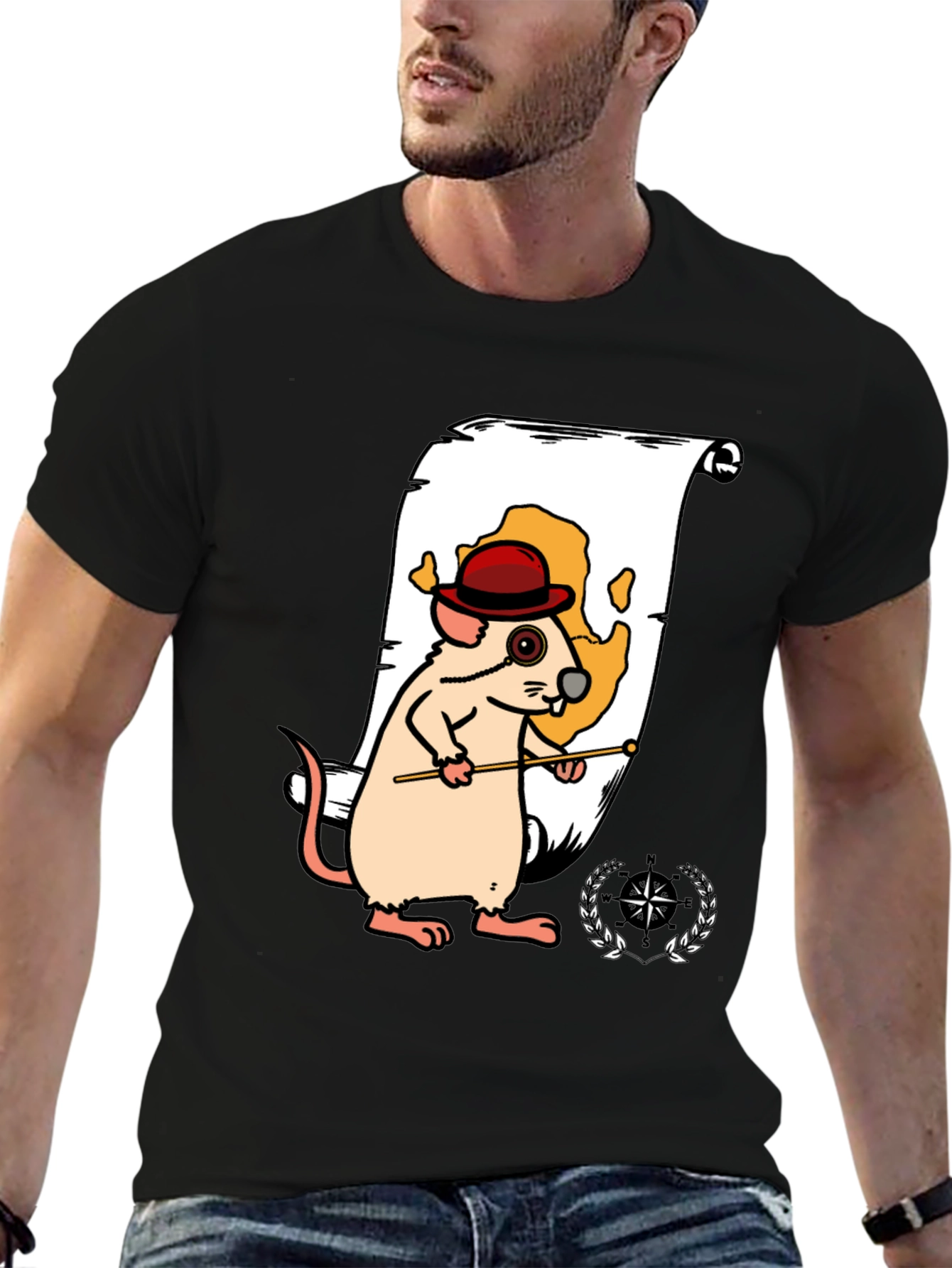 Cartoon Mouse Navigator Graphic Tee