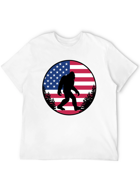 American Bigfoot T-Shirt - Patriotic Sasquatch Tee