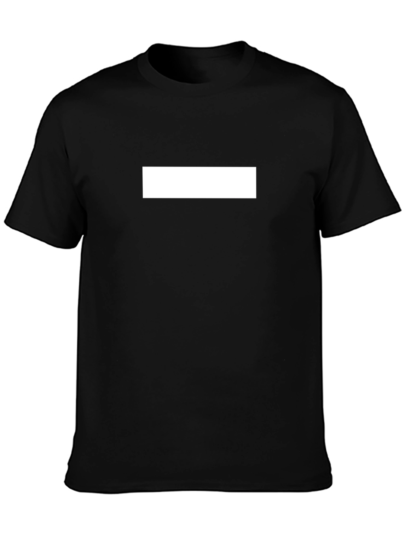 Black T-Shirt with White Rectangle