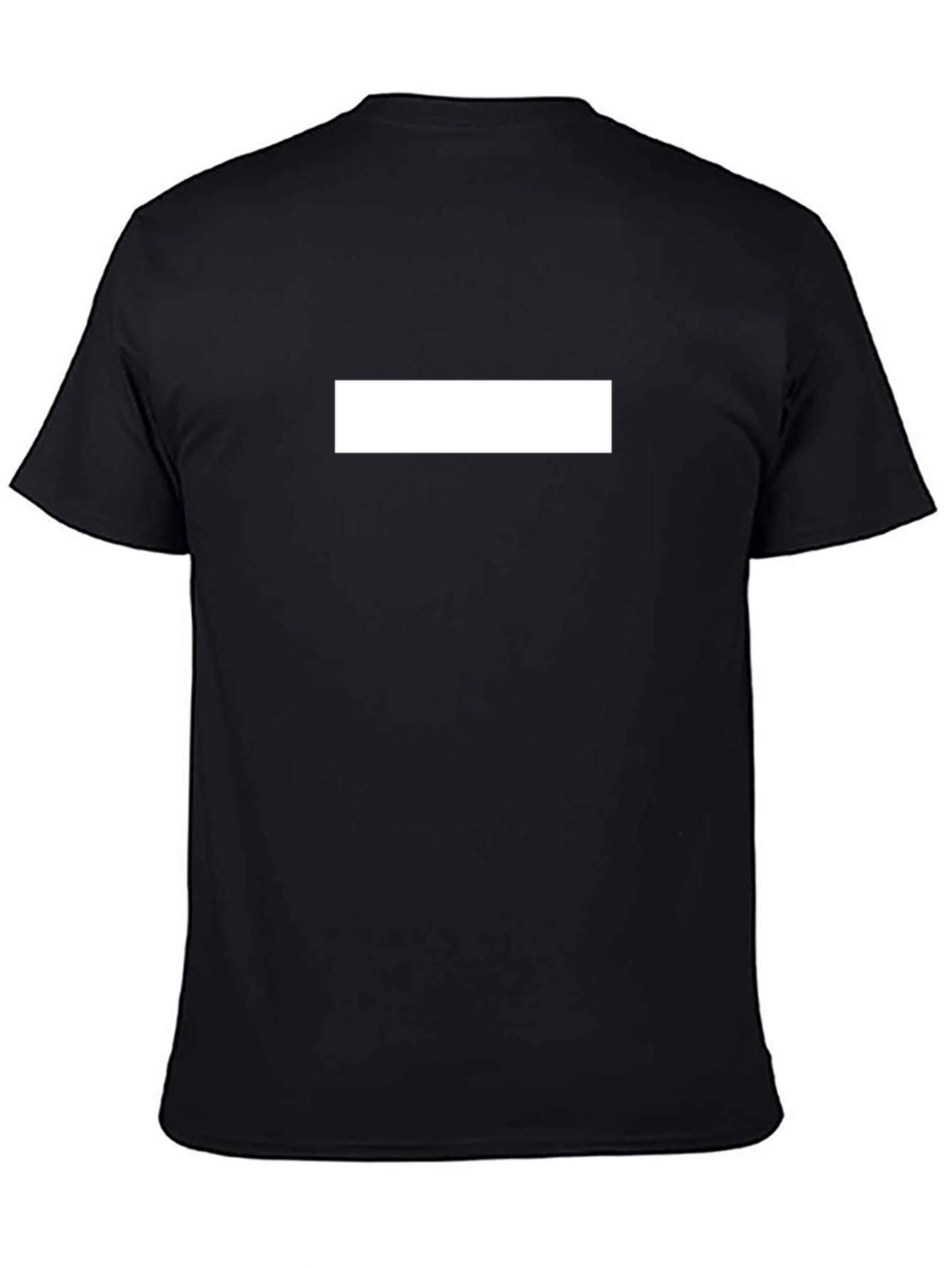 Black T-Shirt with White Rectangle