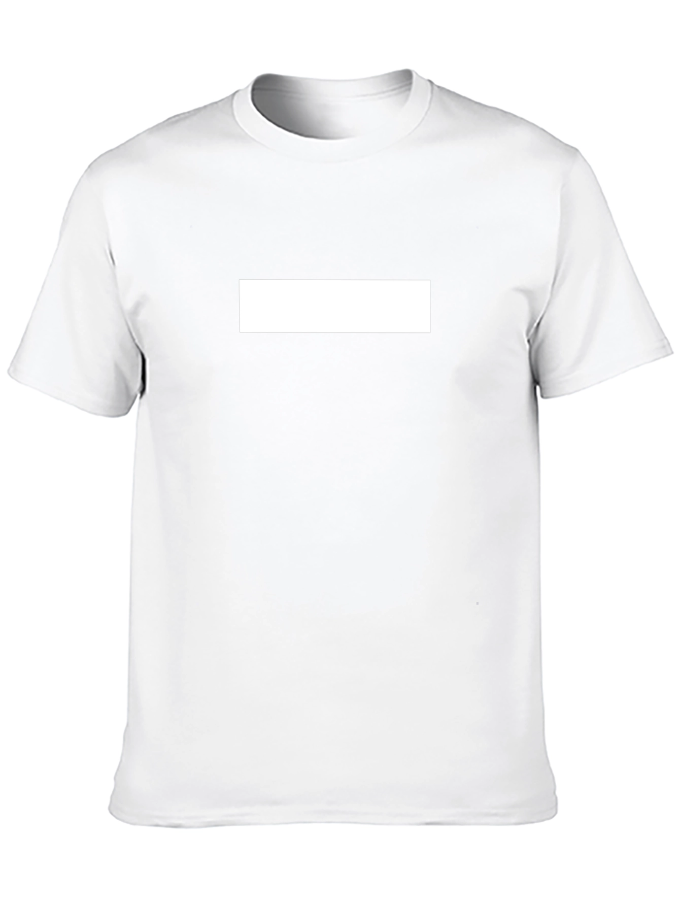 Black T-Shirt with White Rectangle