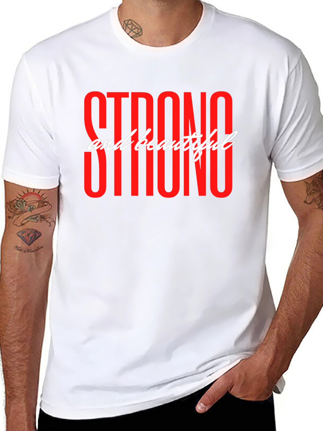 Strong and Beautiful Graphic T-Shirt - Black
