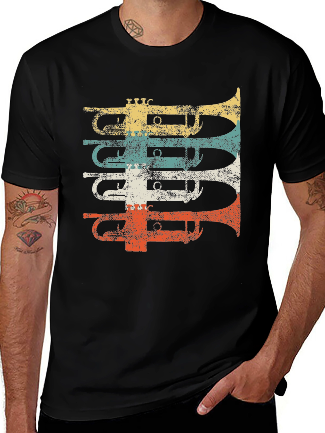 Retro Trumpet T-Shirt - Musical Instrument Tee