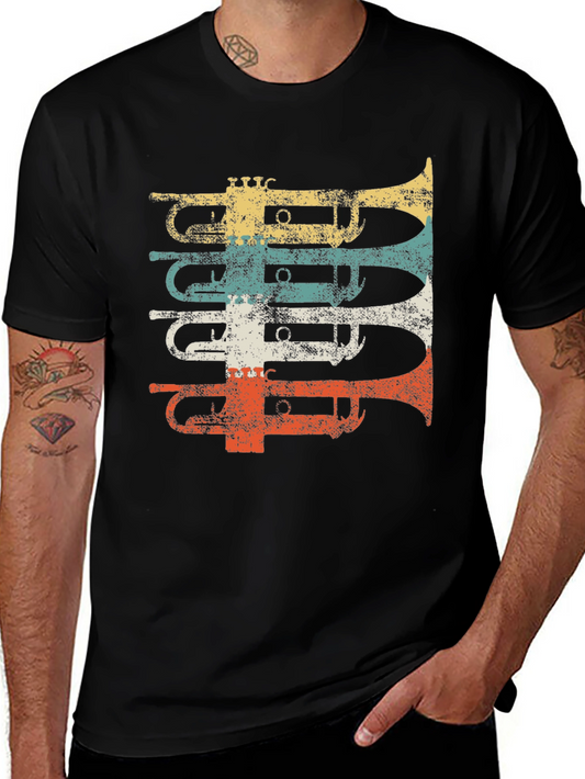 Retro Trumpet T-Shirt - Musical Instrument Tee