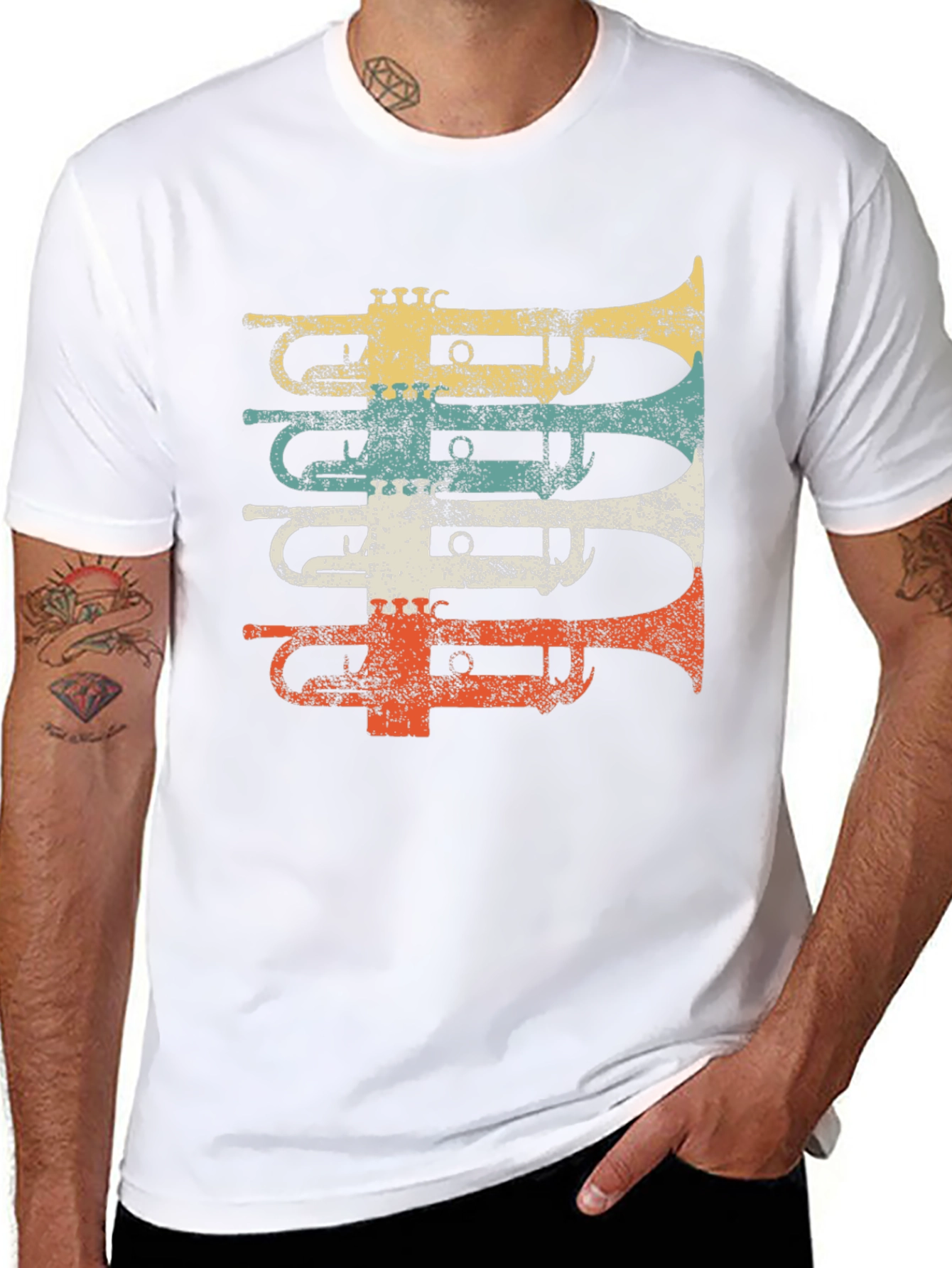 Retro Trumpet T-Shirt - Musical Instrument Tee