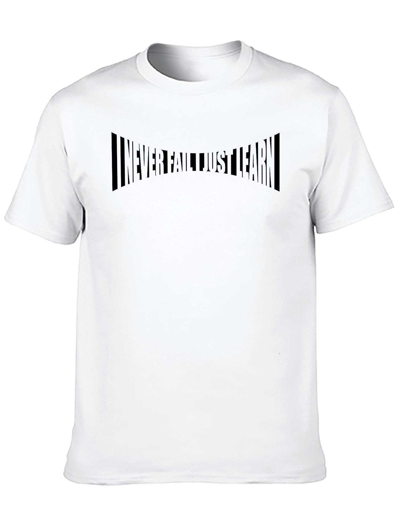 I Never Fail Just Learn Black Graphic T-Shirt