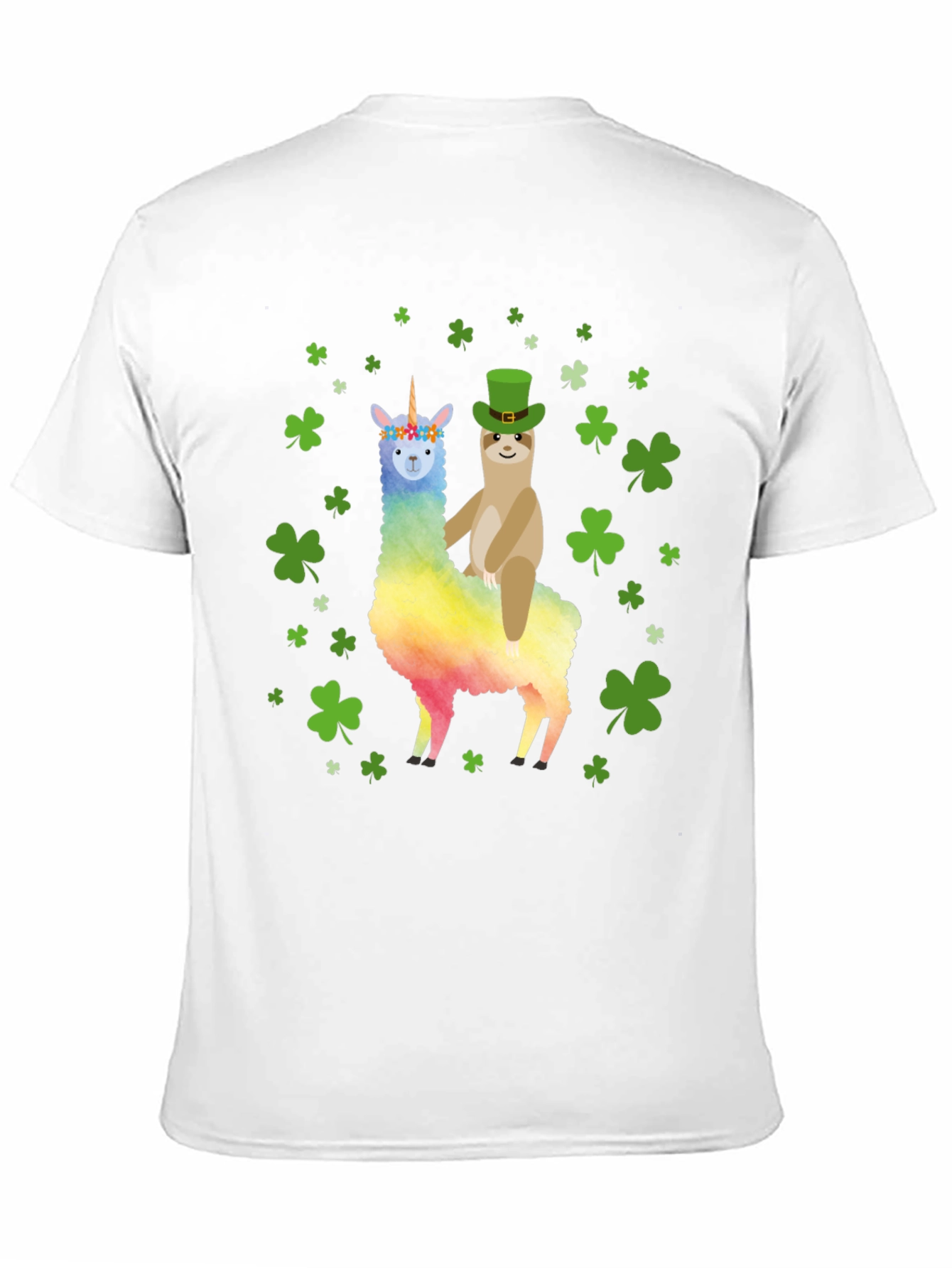St. Patricks Day Llama Sloth Graphic Tee