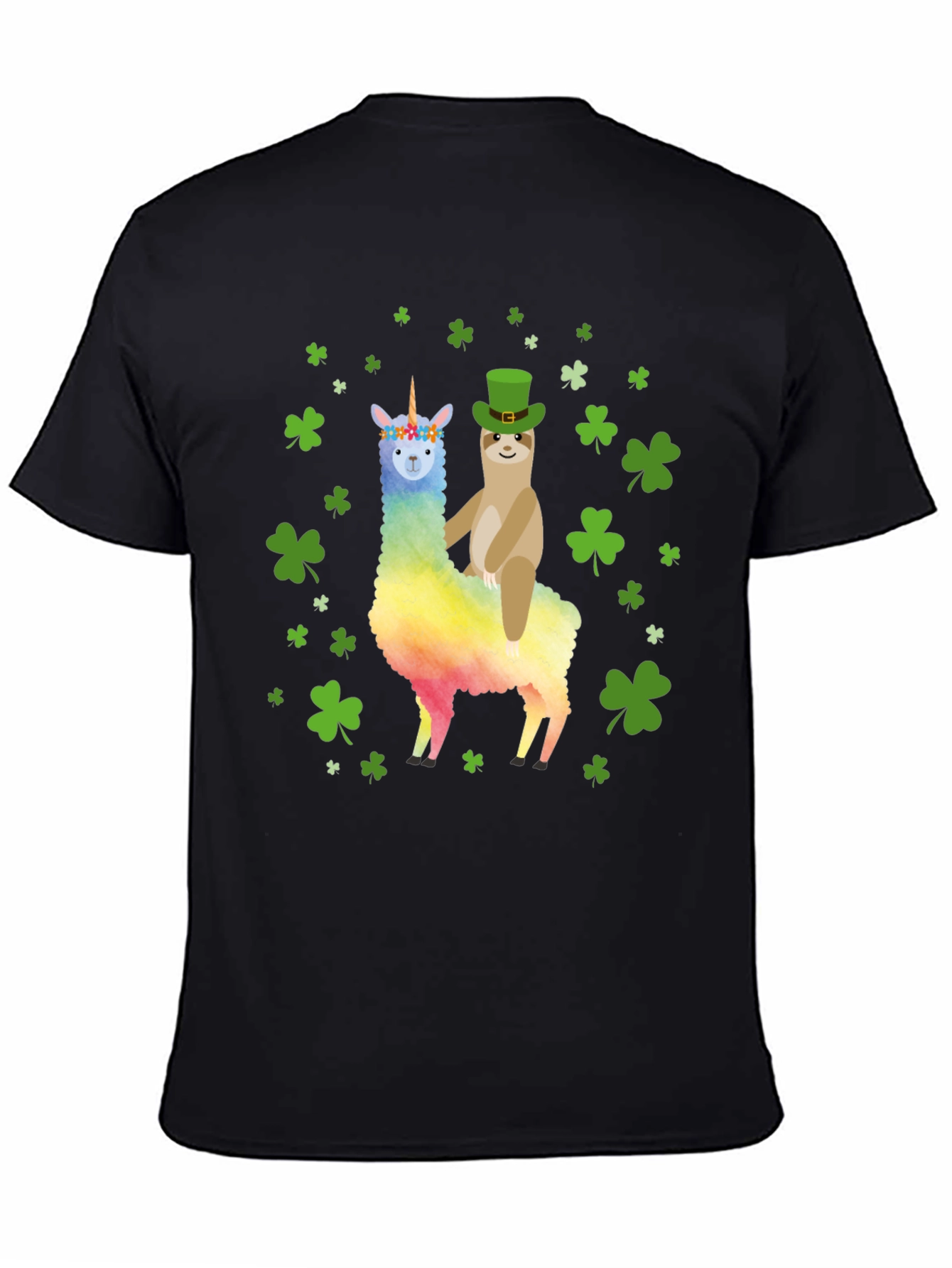 St. Patricks Day Llama Sloth Graphic Tee